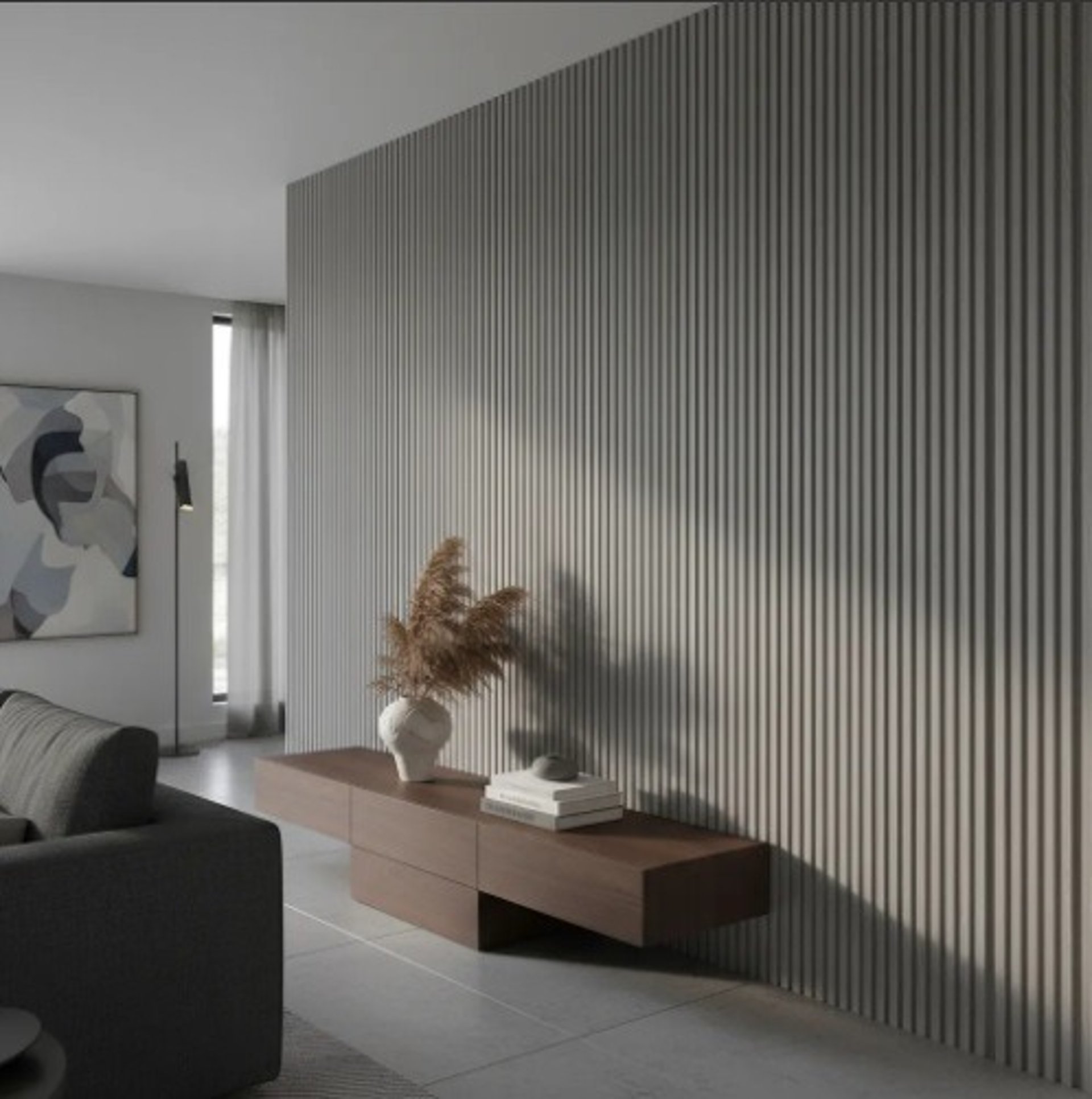 person wearing grey knit sweater