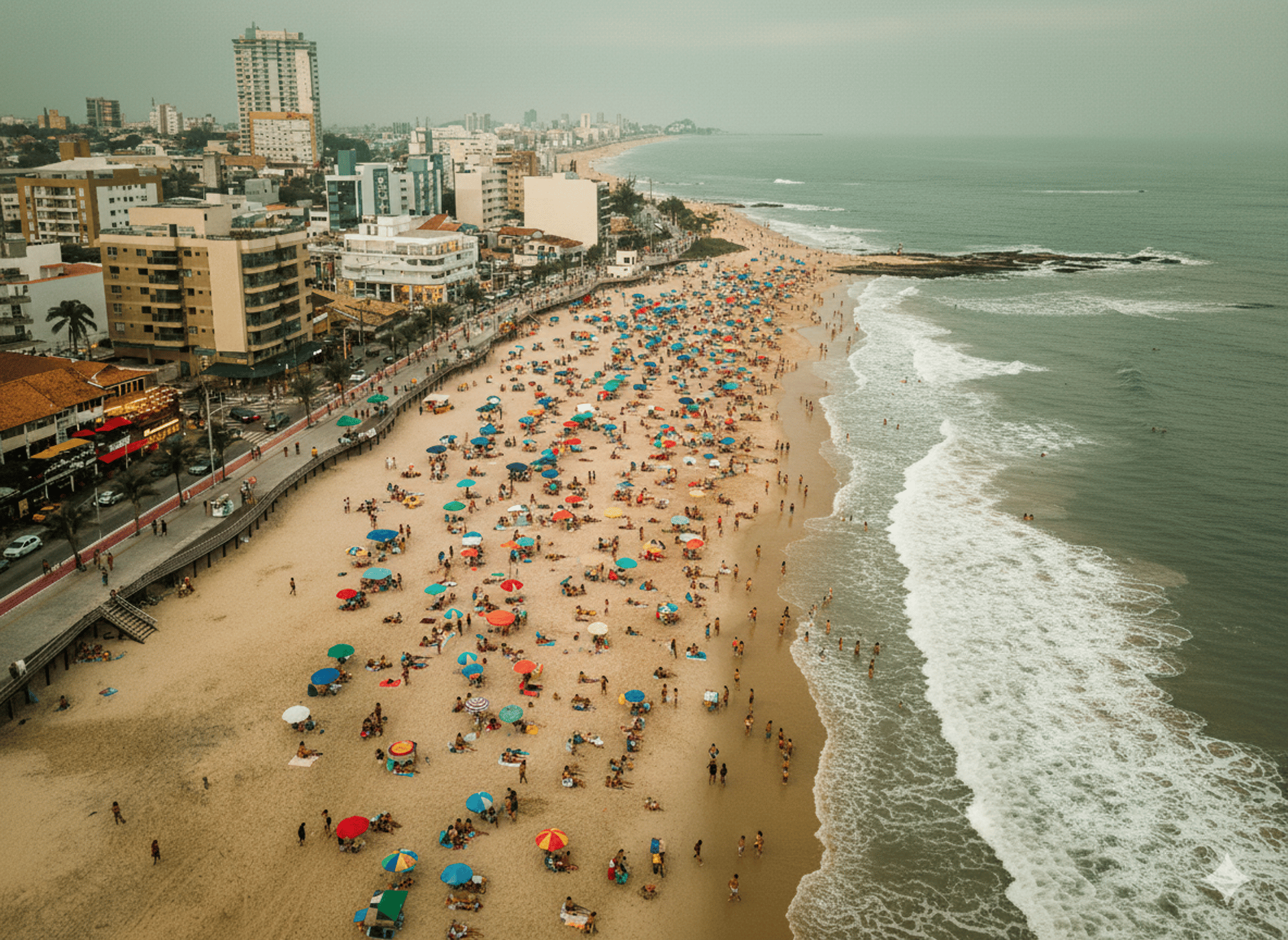 Propaganda aérea com paramotor em praias de Rio das Ostras, Macaé, Barra de São João e Unamar, com grande fluxo de pessoas