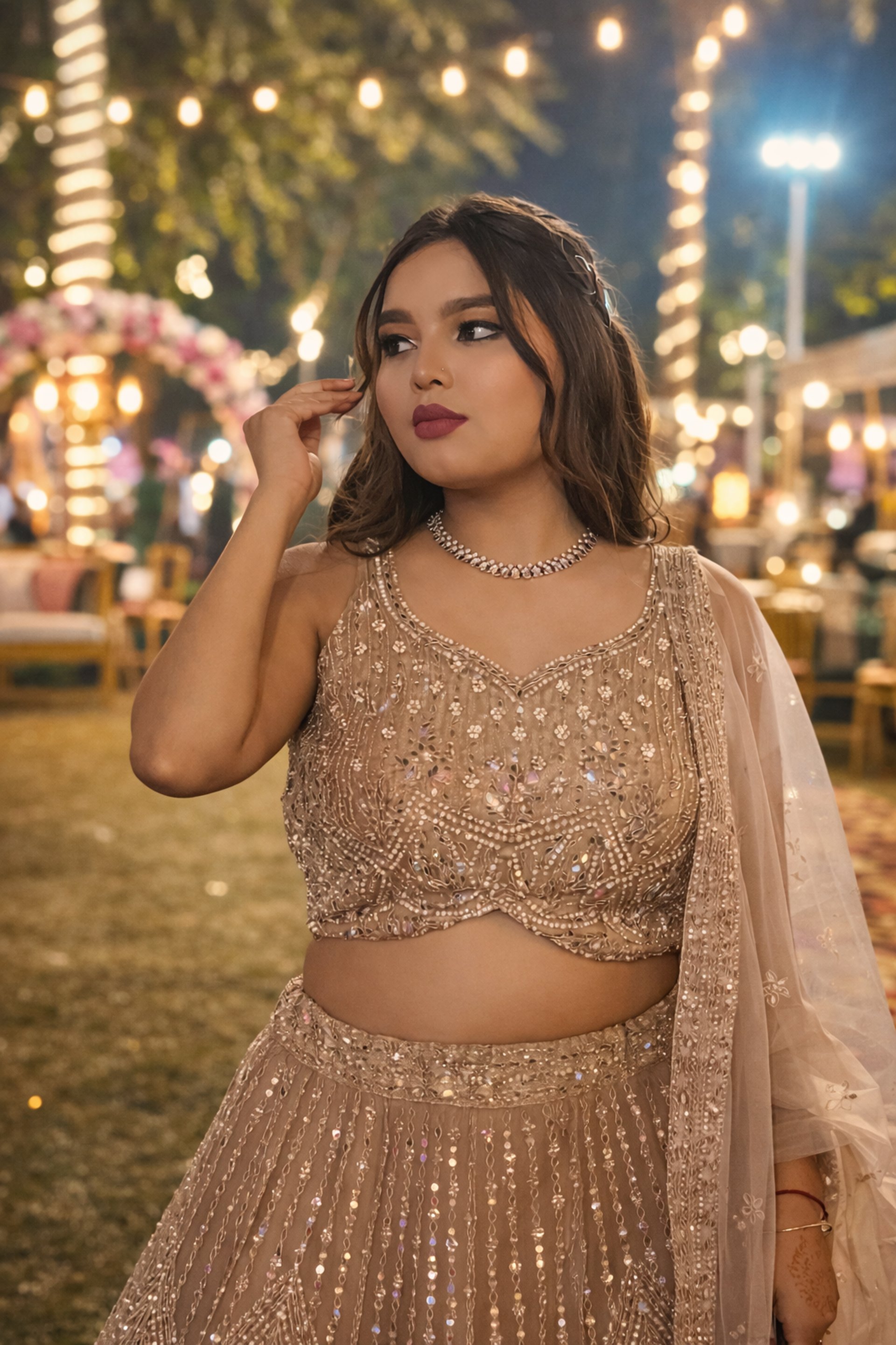 person wearing grey knit sweater