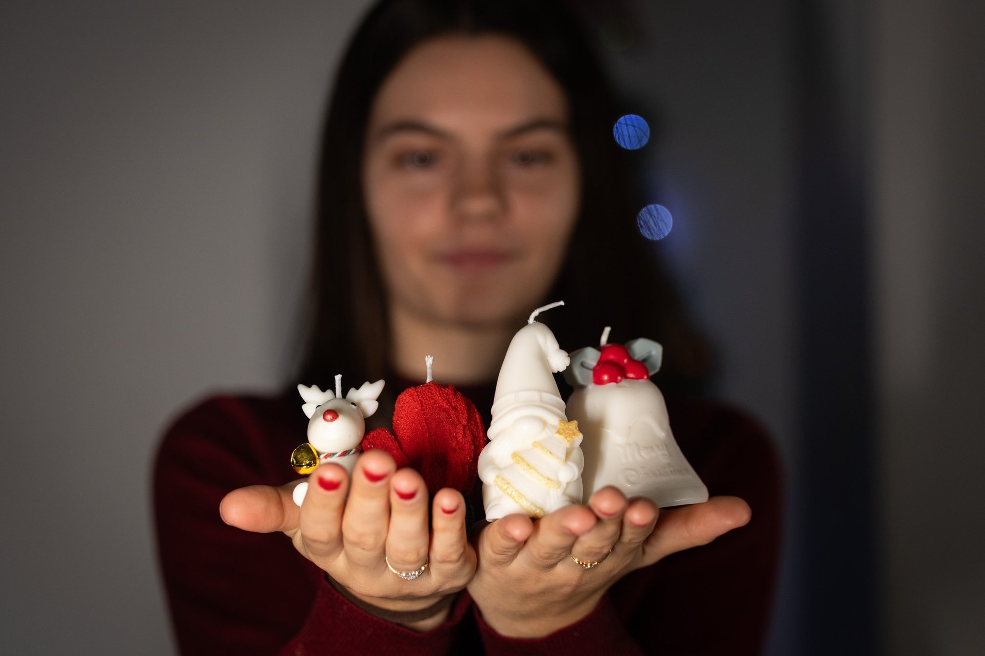 a group of bowls with colorful objects in them