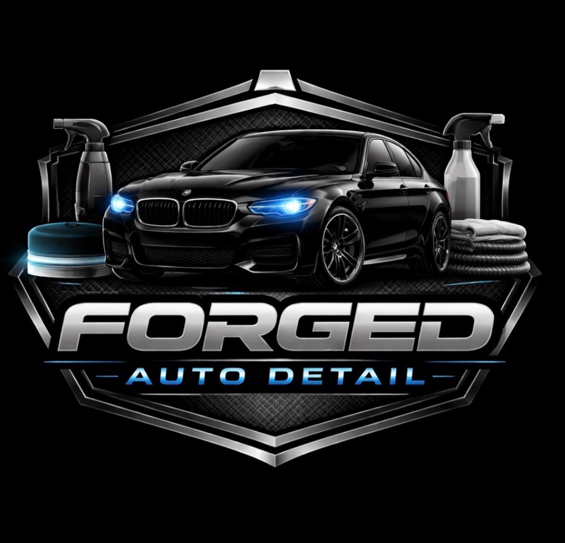 A black background with a curved design