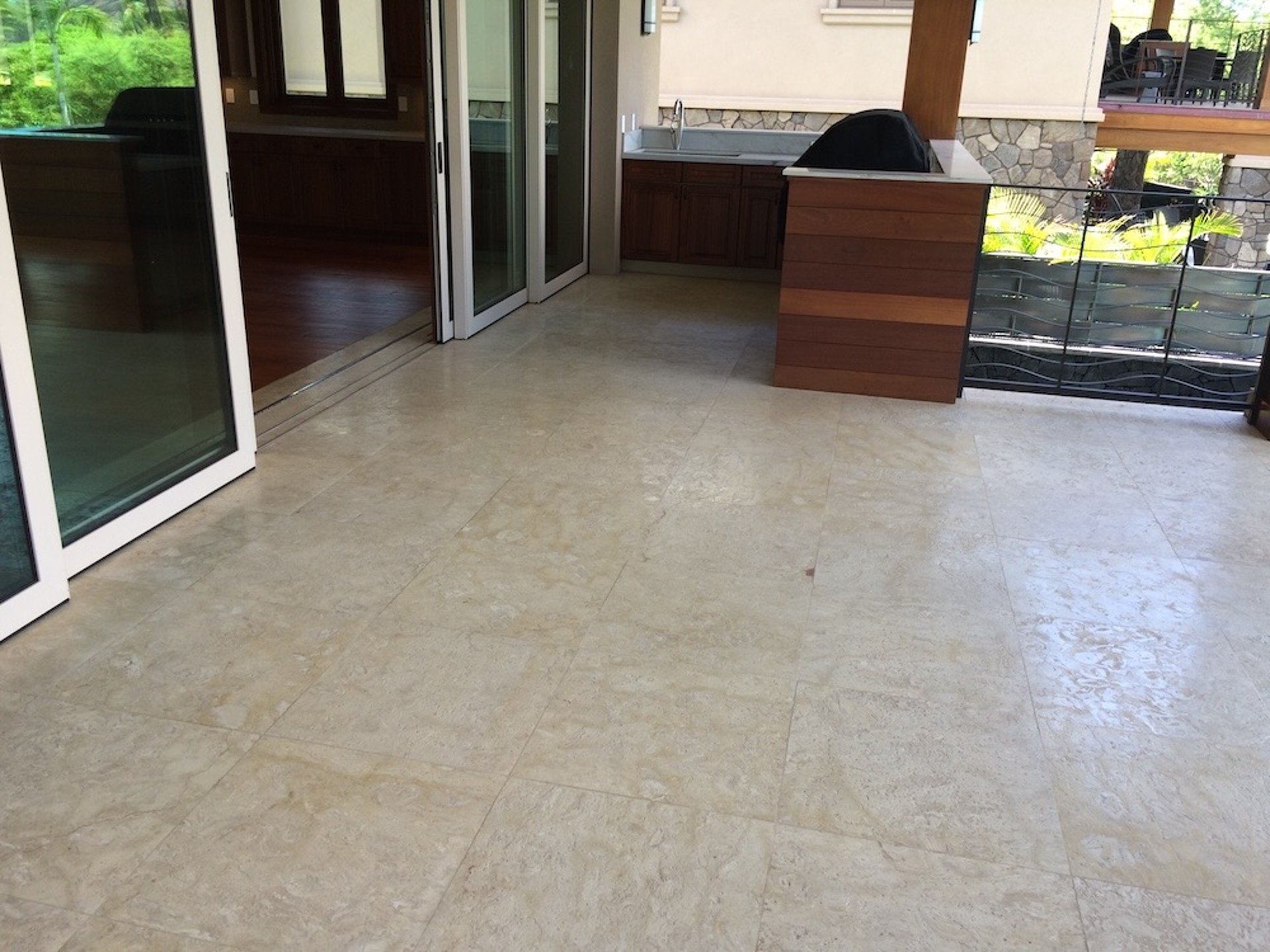 Limestone floor