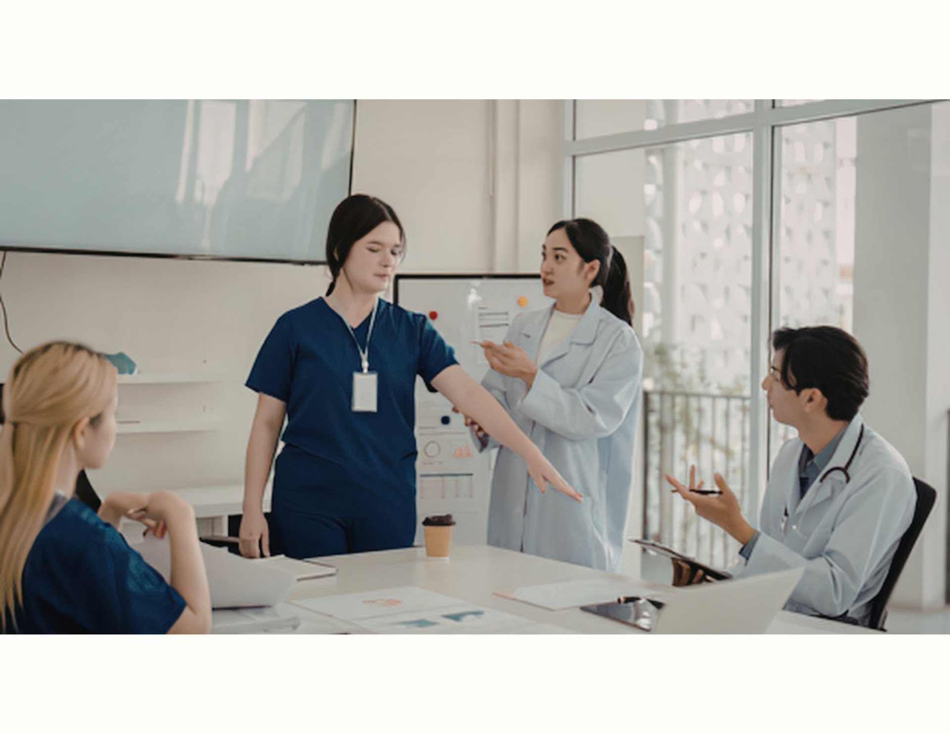 an abstract photo of a curved building with a blue sky in the background