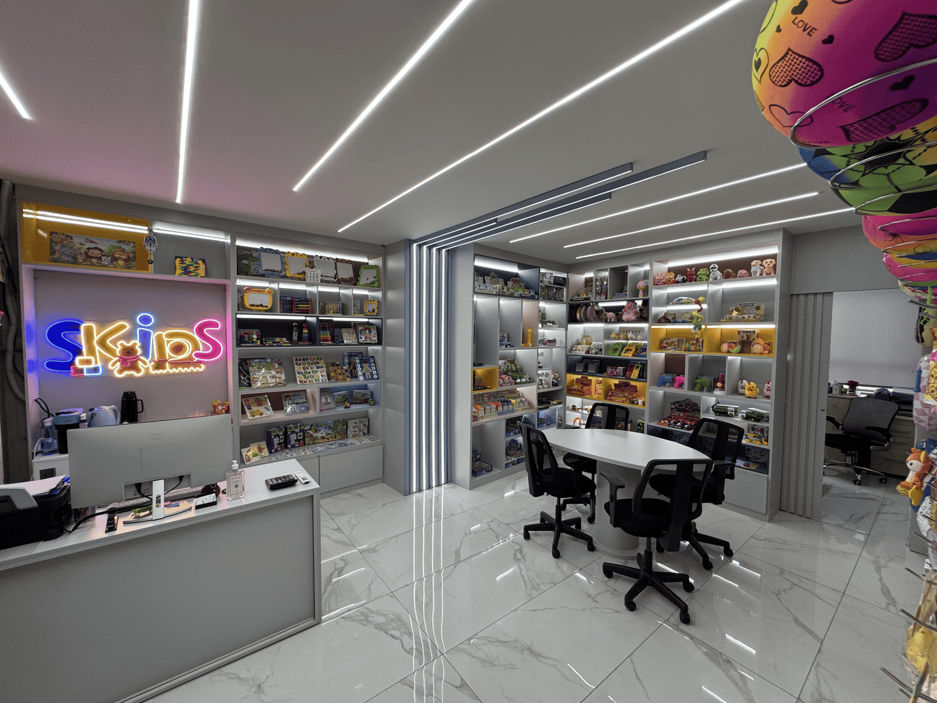 an abstract photo of a curved building with a blue sky in the background