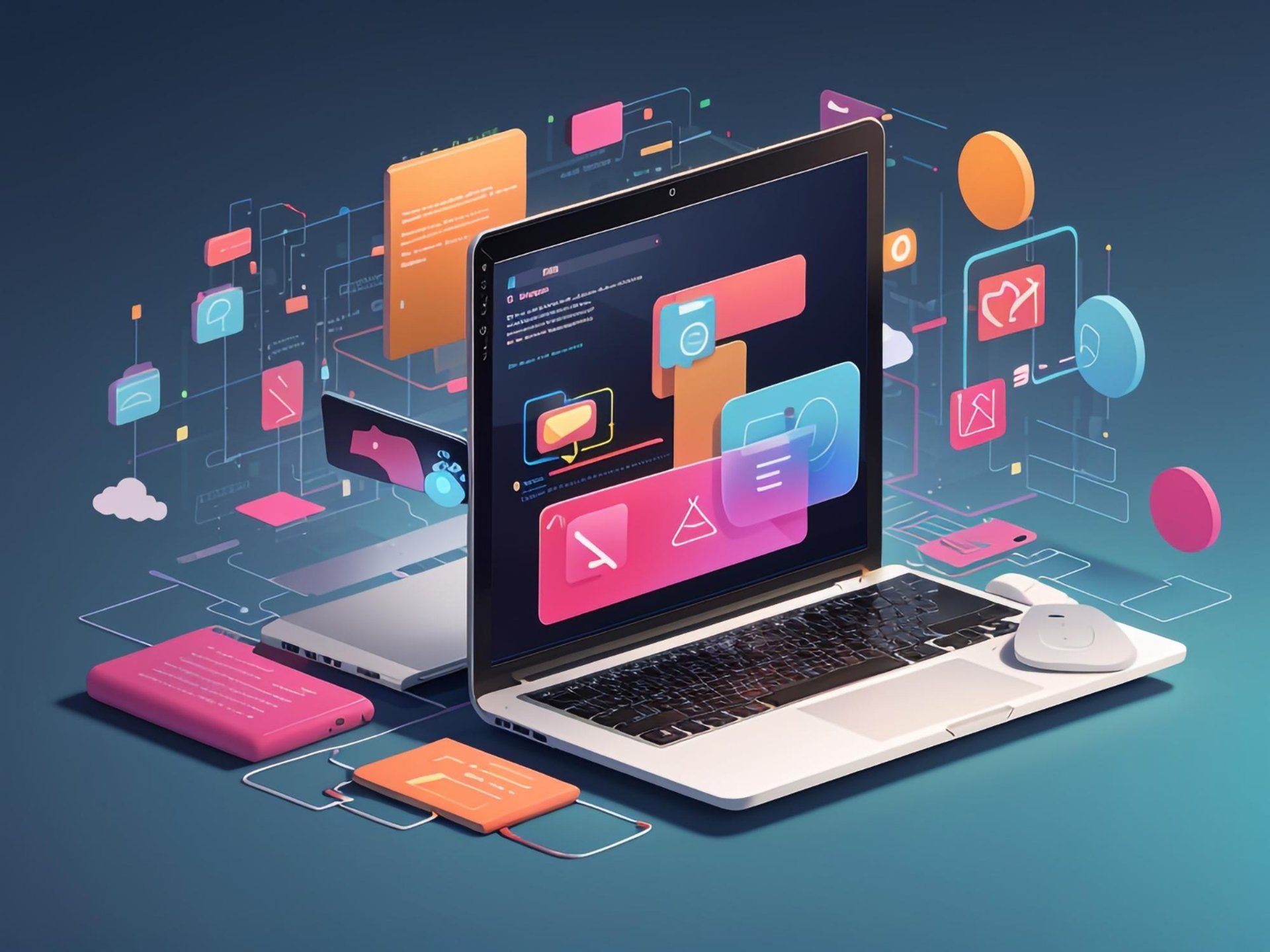 an abstract photo of a curved building with a blue sky in the background