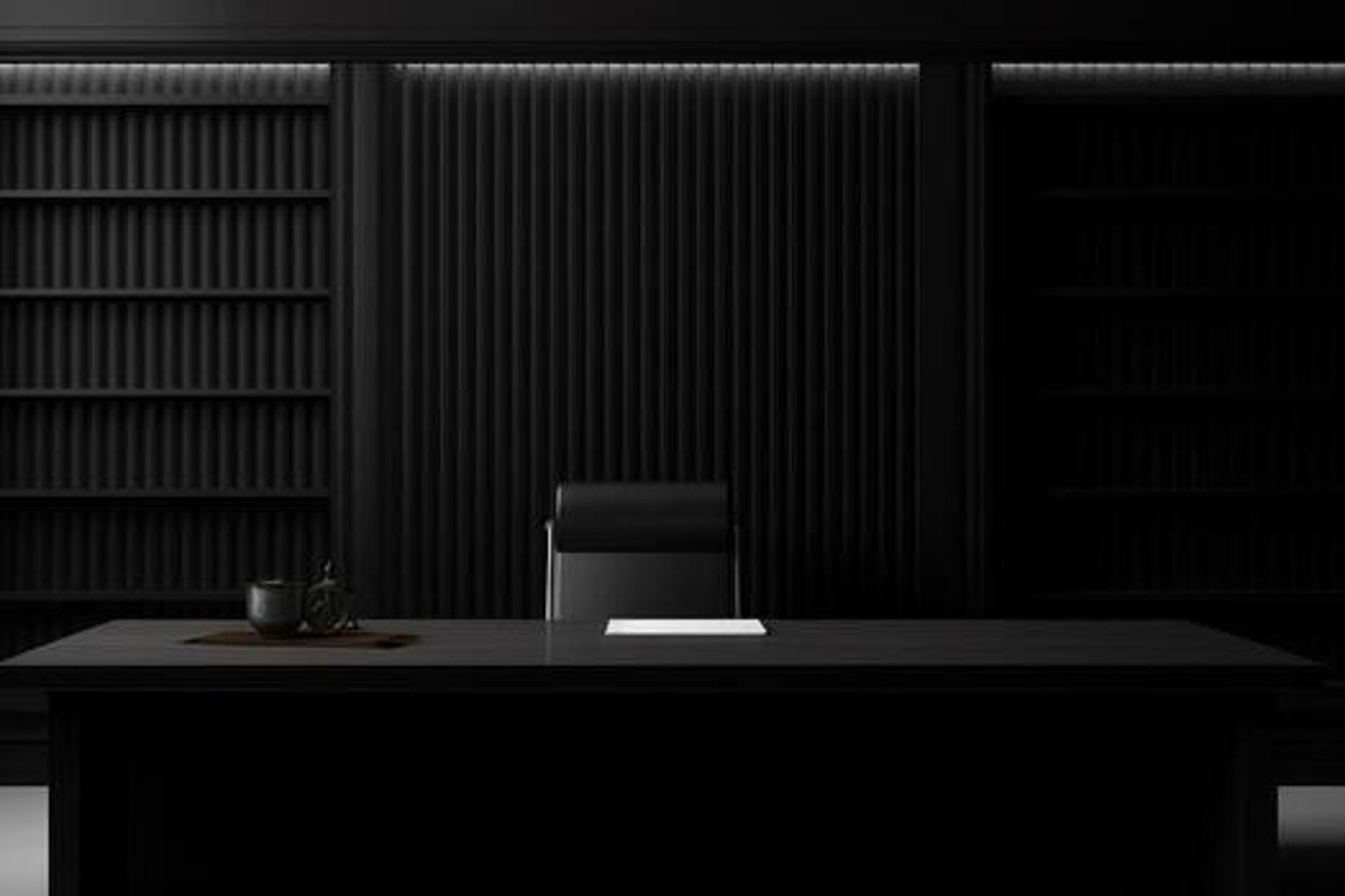 an abstract photo of a curved building with a blue sky in the background