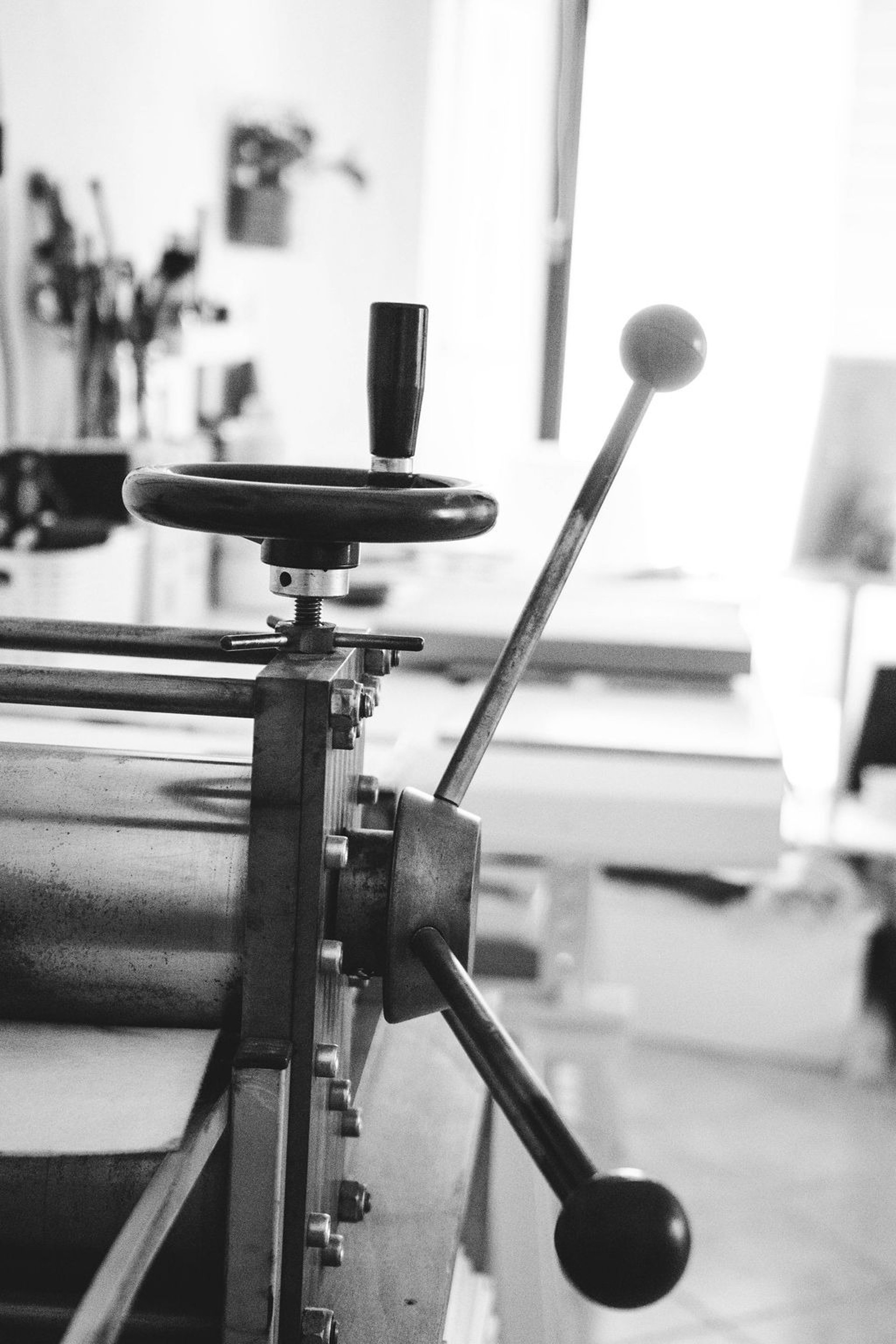 Torchio calcografico in studio - Officina cromatica -- Lavagna (GE)