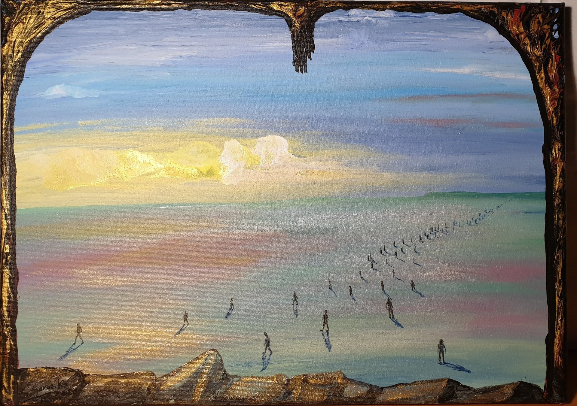 woman holding dried flower