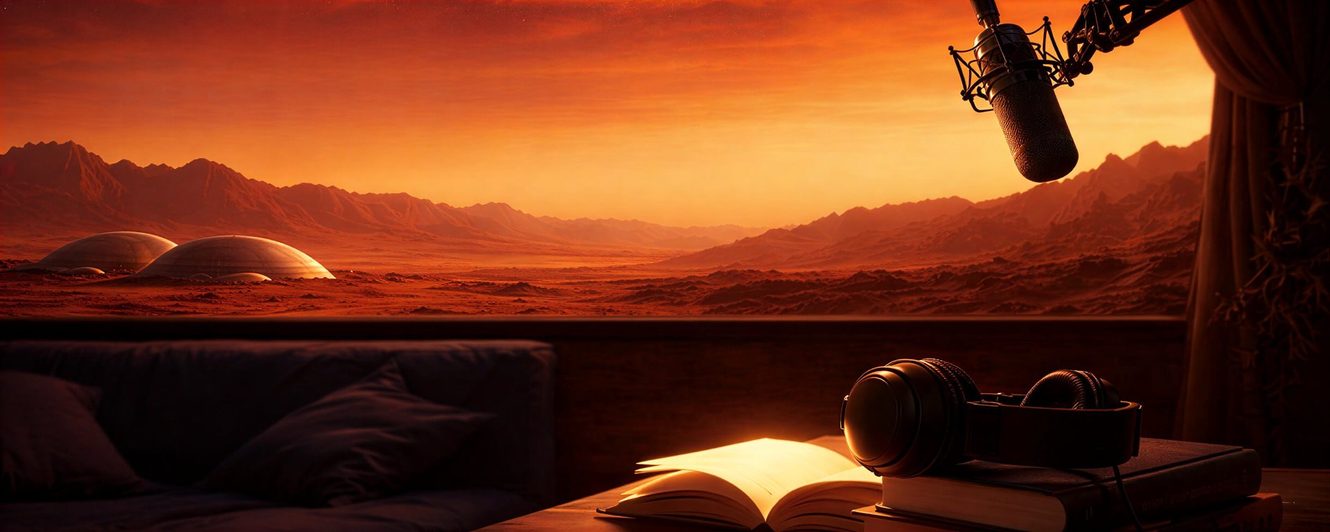 A computer and a book on a desert surface