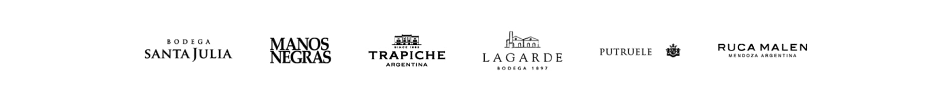 Argentine Malbec wine brands – Bodega Santa Julia, Manos Negras, Trapiche, Lagarde, Putruele