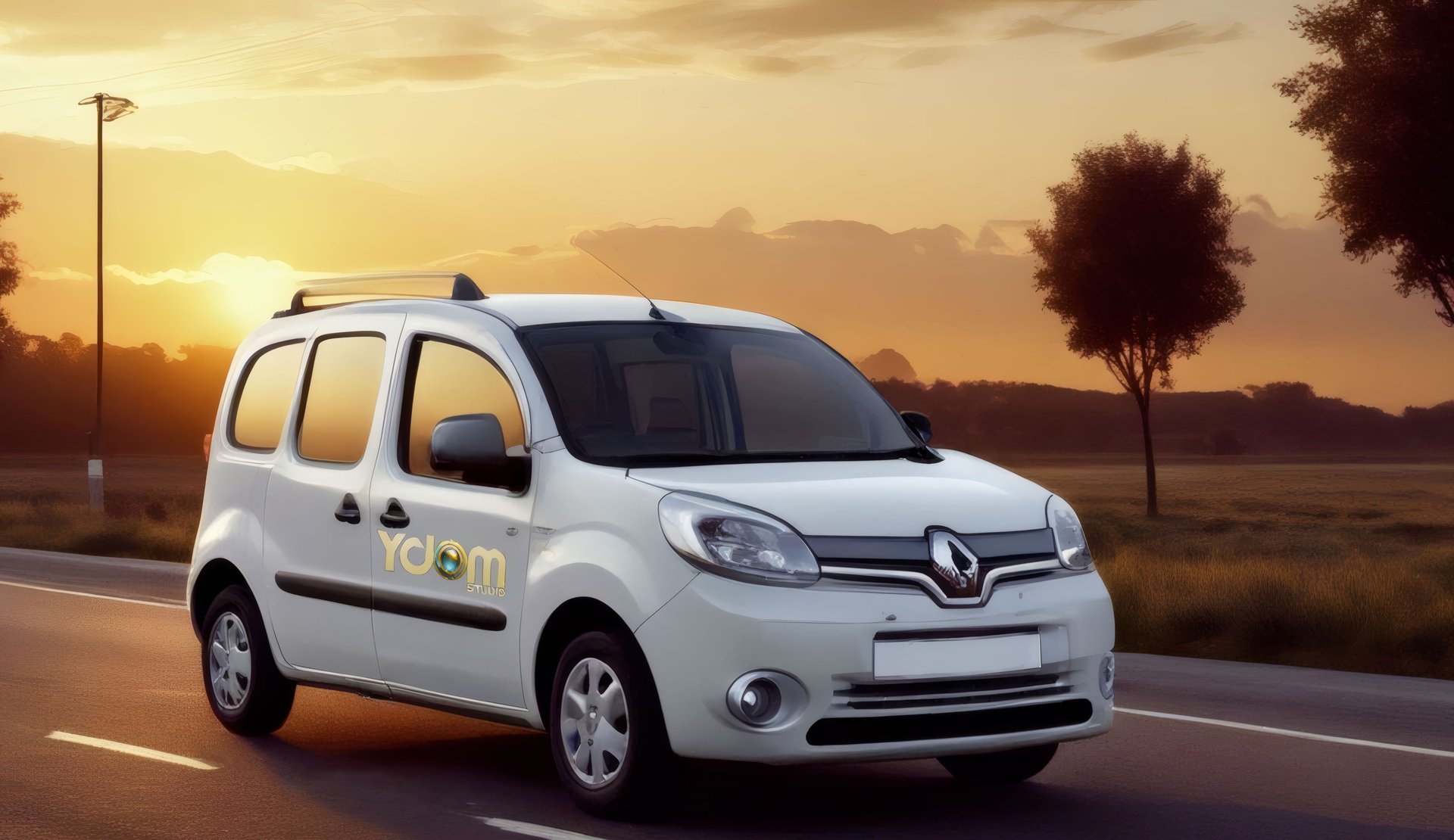 Voiture Ydom Studio en route pour intervention à domicile