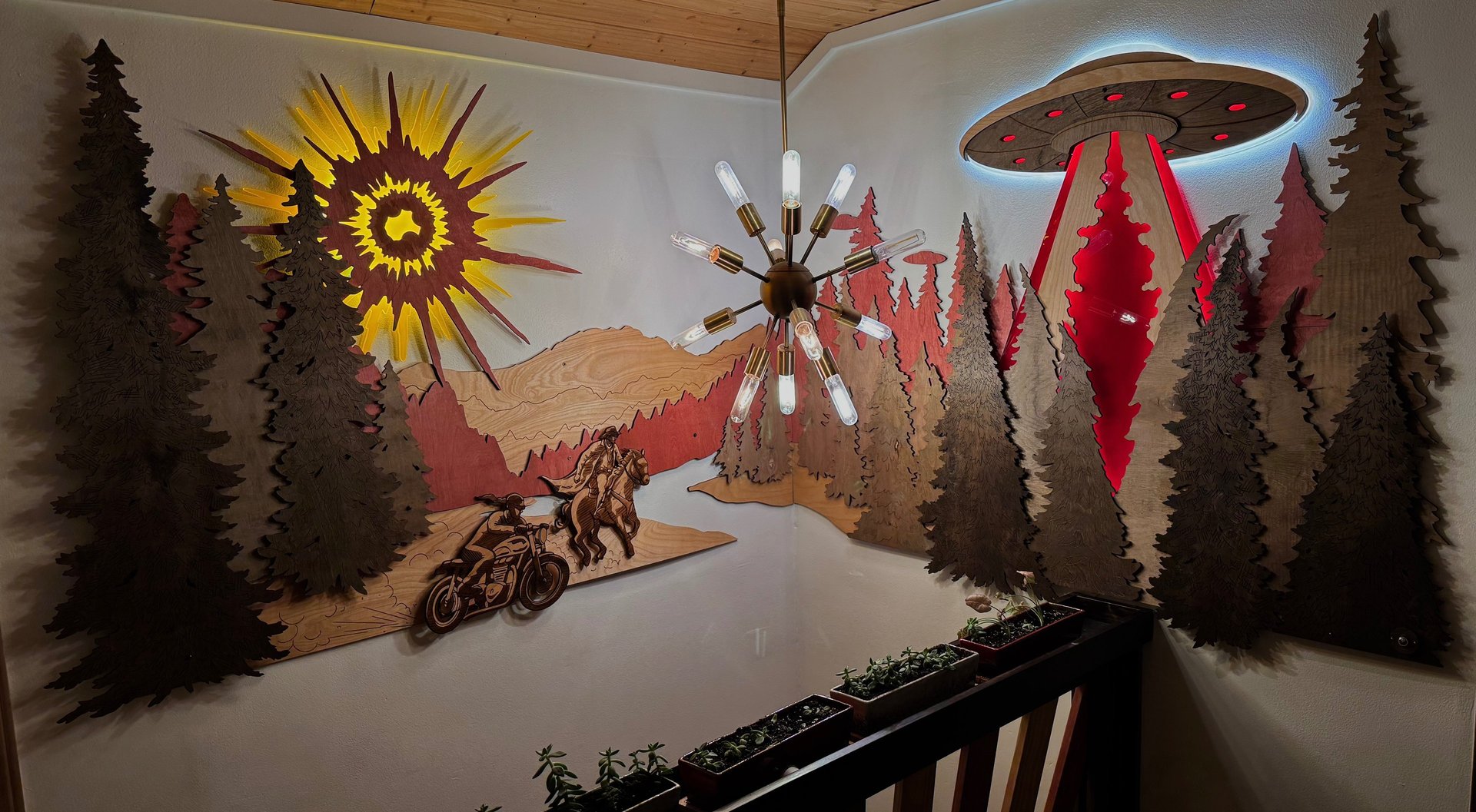 SignWave custom sculptural mural