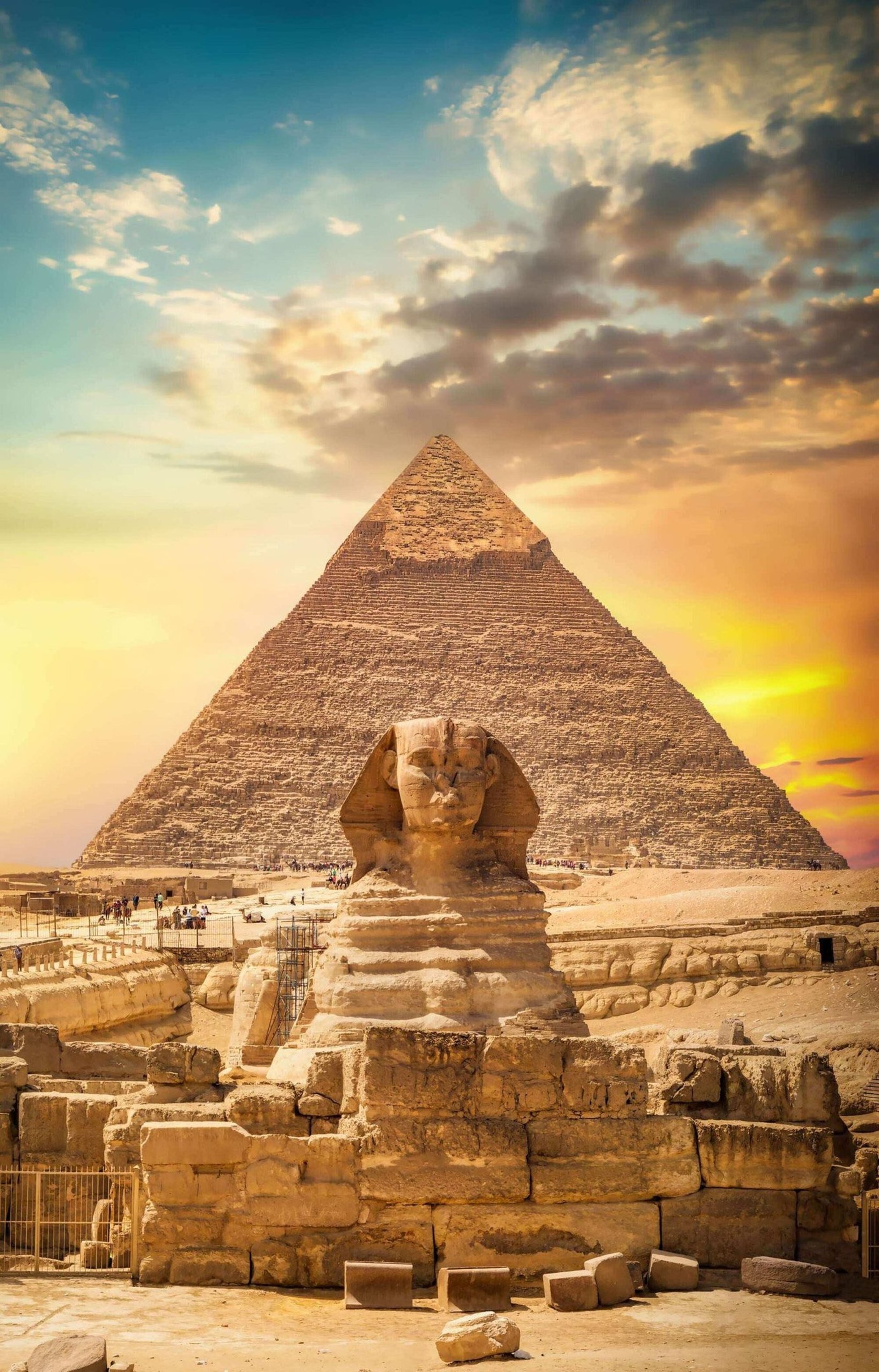 aerial photography of pyramids of Egypt