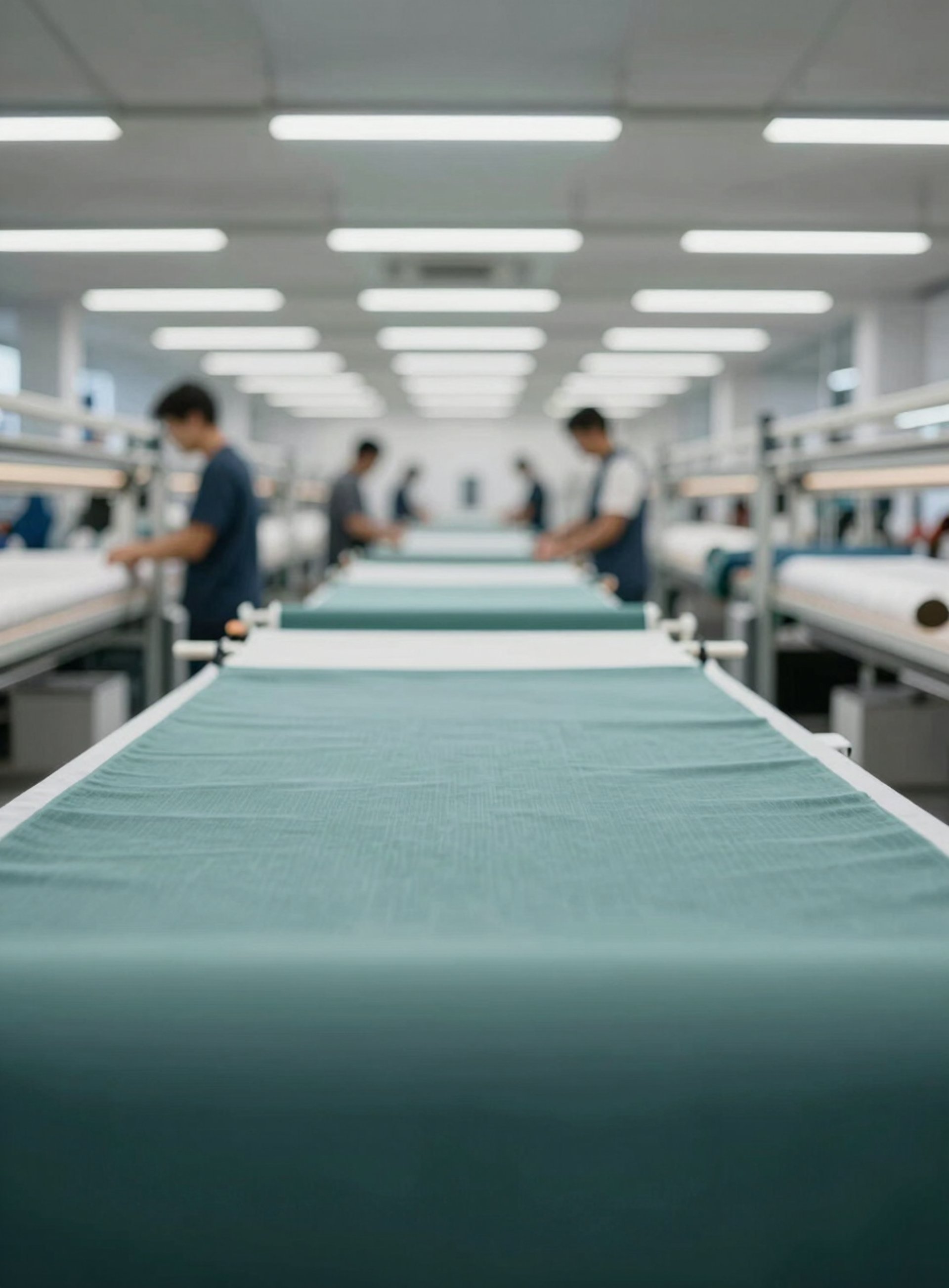 an abstract photo of a curved building with a blue sky in the background