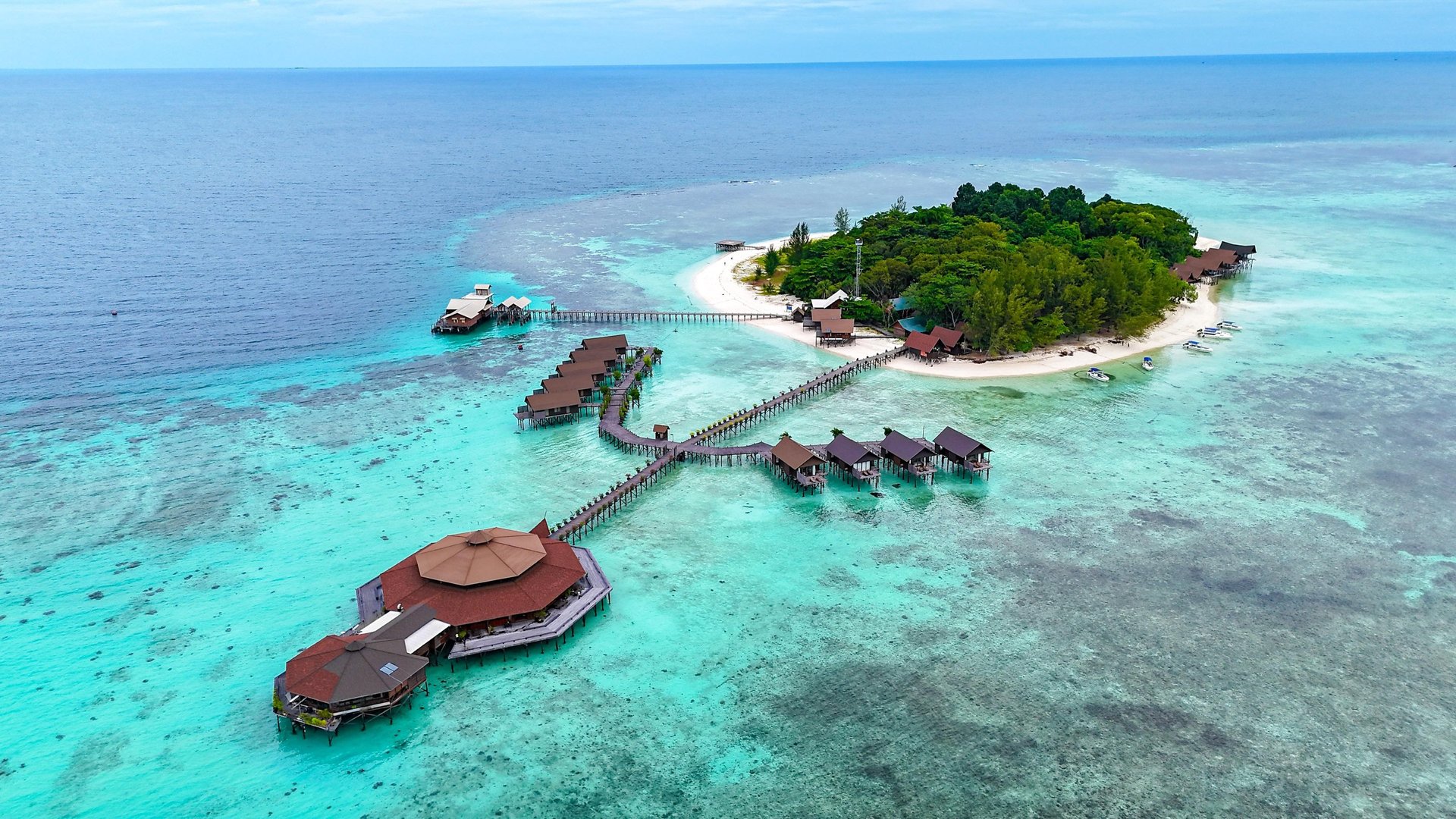 an abstract photo of a curved building with a blue sky in the background