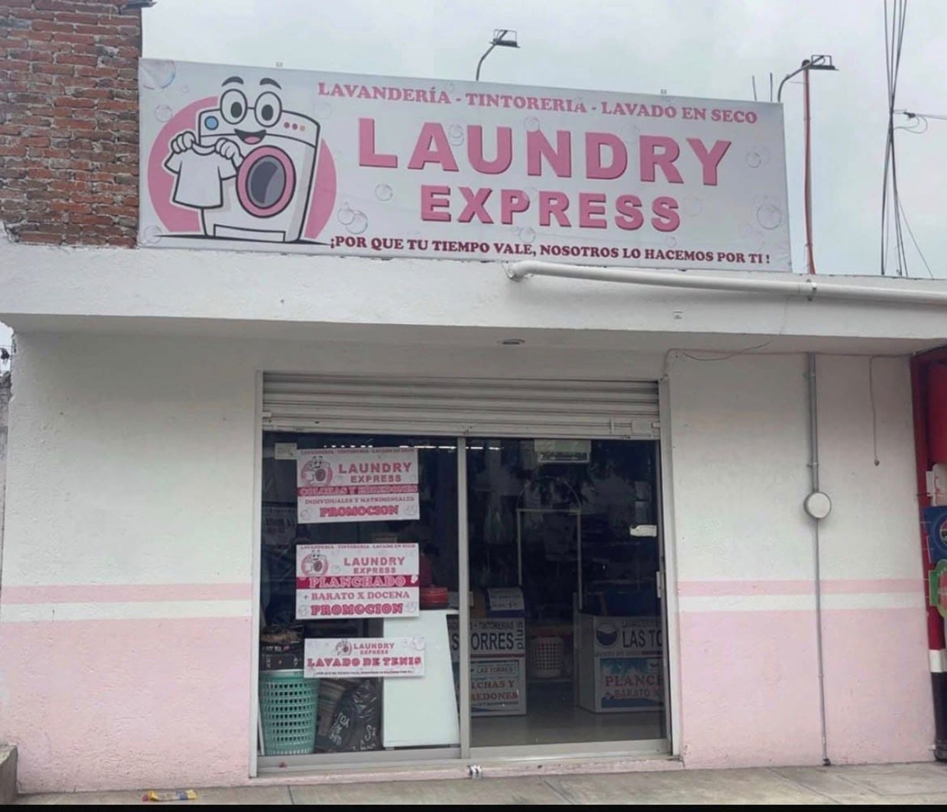 a washer and dryer in a room