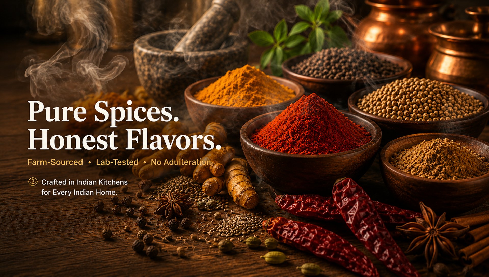 an assortment of spices sitting on top of a wooden cutting board