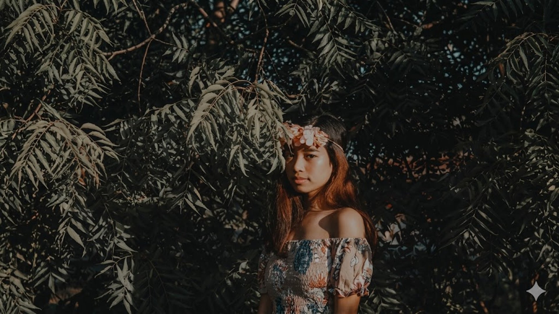 Chica con vestido artesanal estilo boho bohemio 