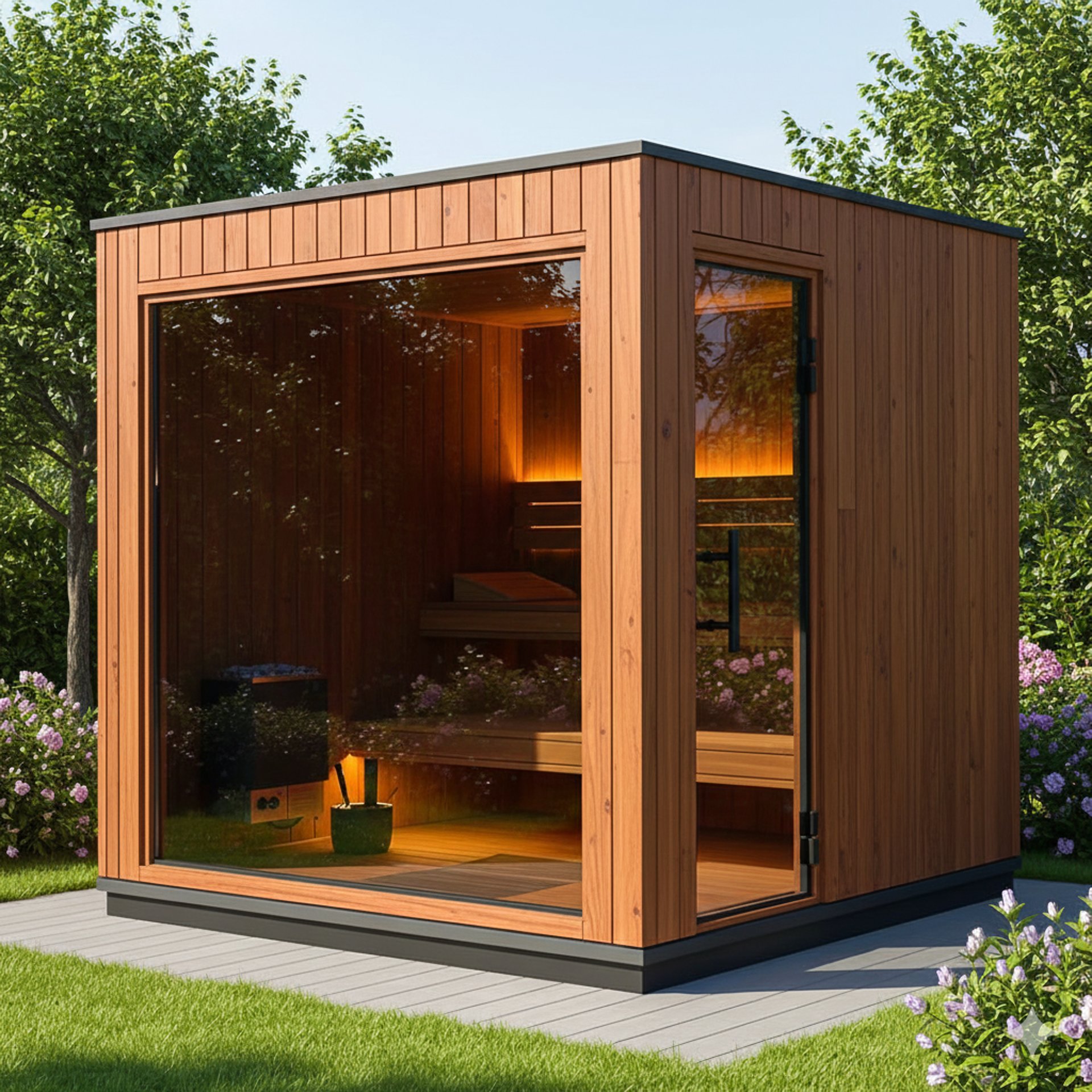 vanjska sauna na drva