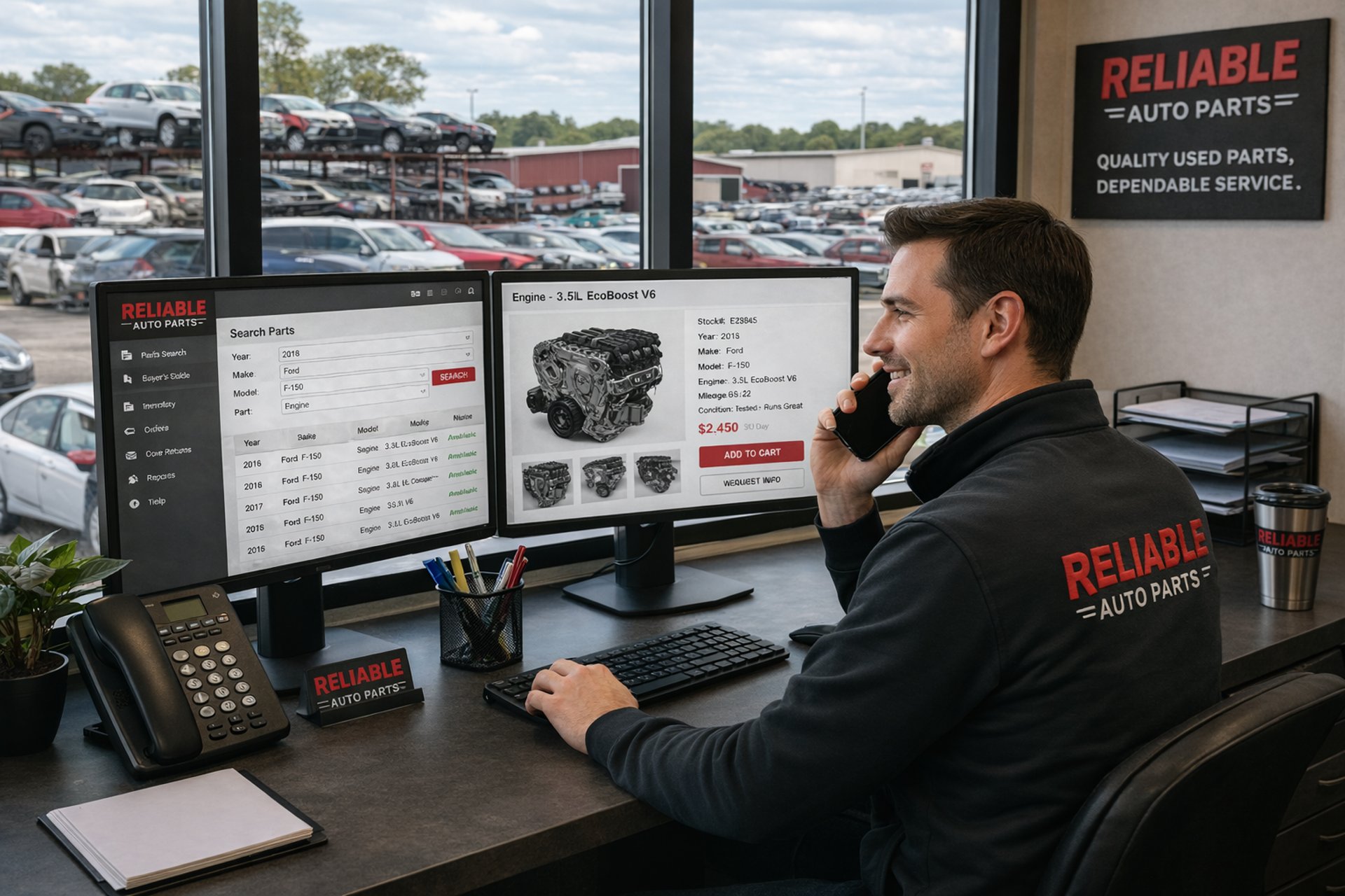 a dark blue background with wavy shapes