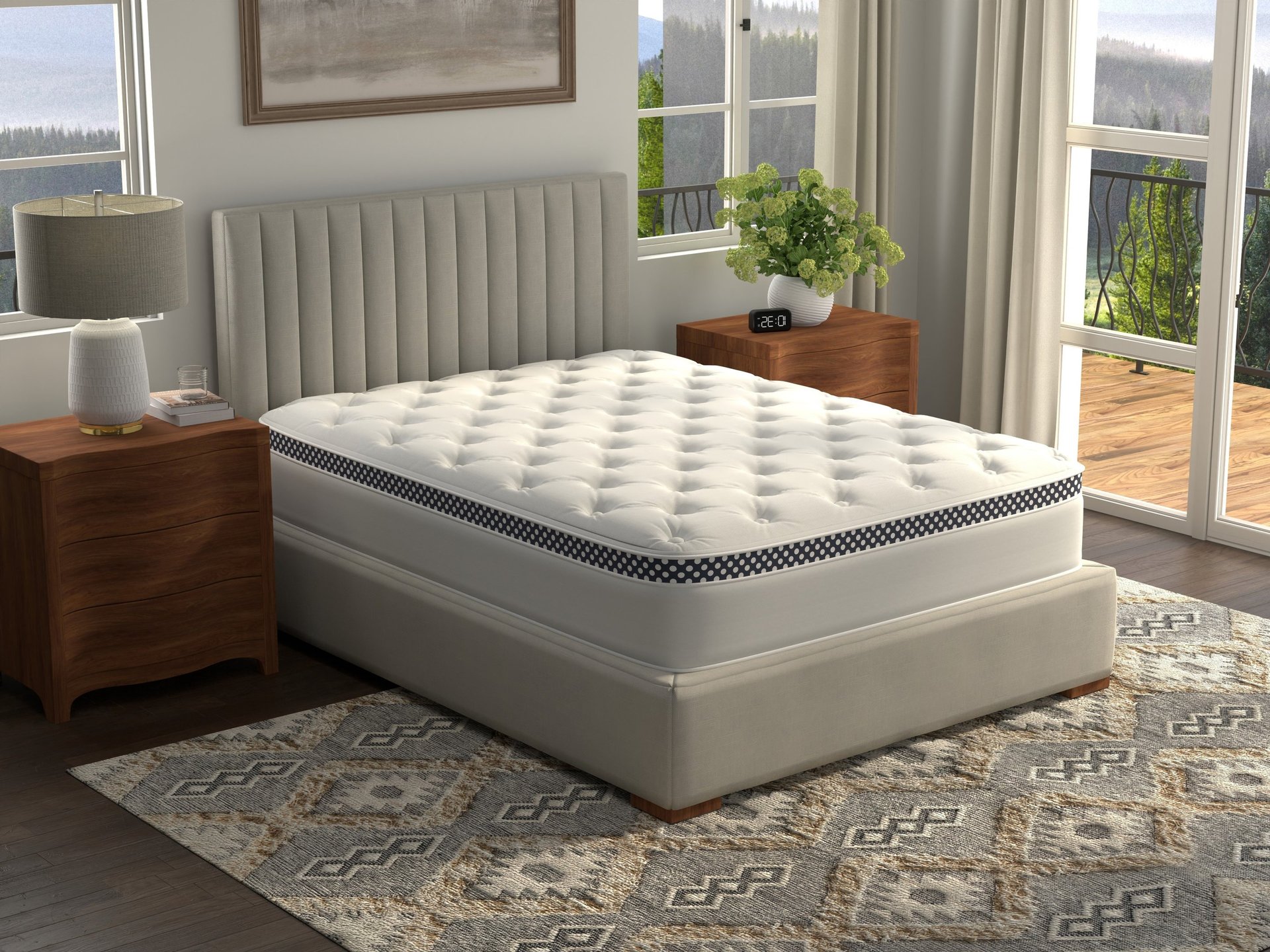 an abstract photo of a curved building with a blue sky in the background