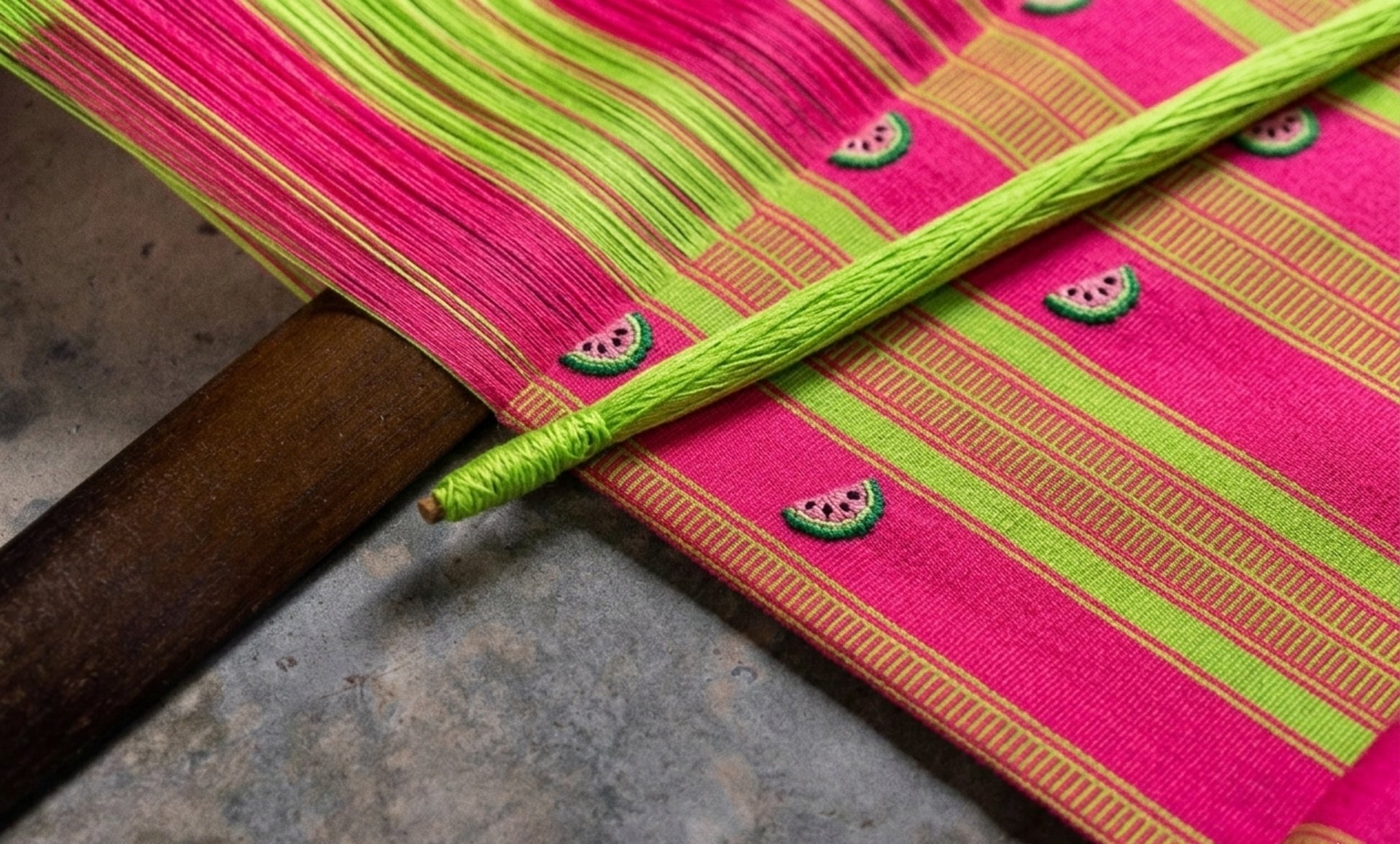 blue red and yellow textile