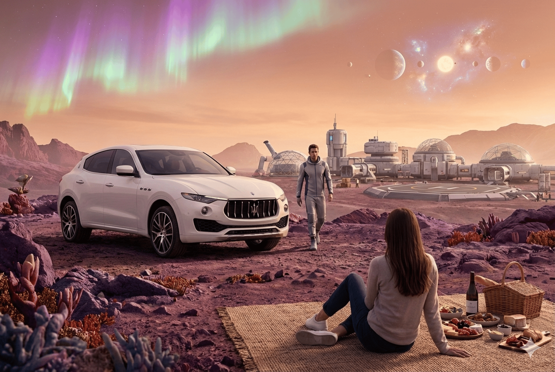an abstract photo of a curved building with a blue sky in the background