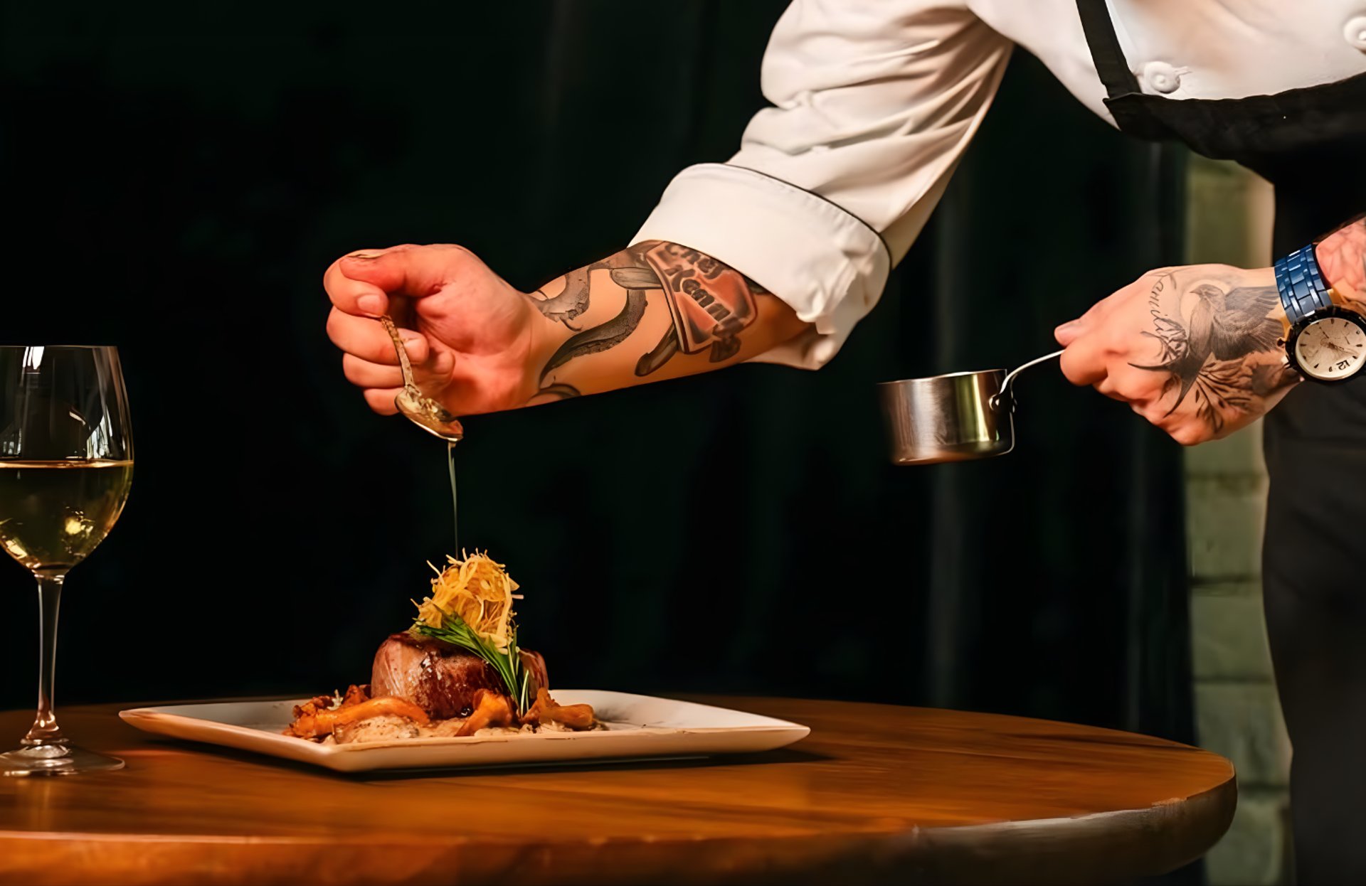 person wearing grey knit sweater