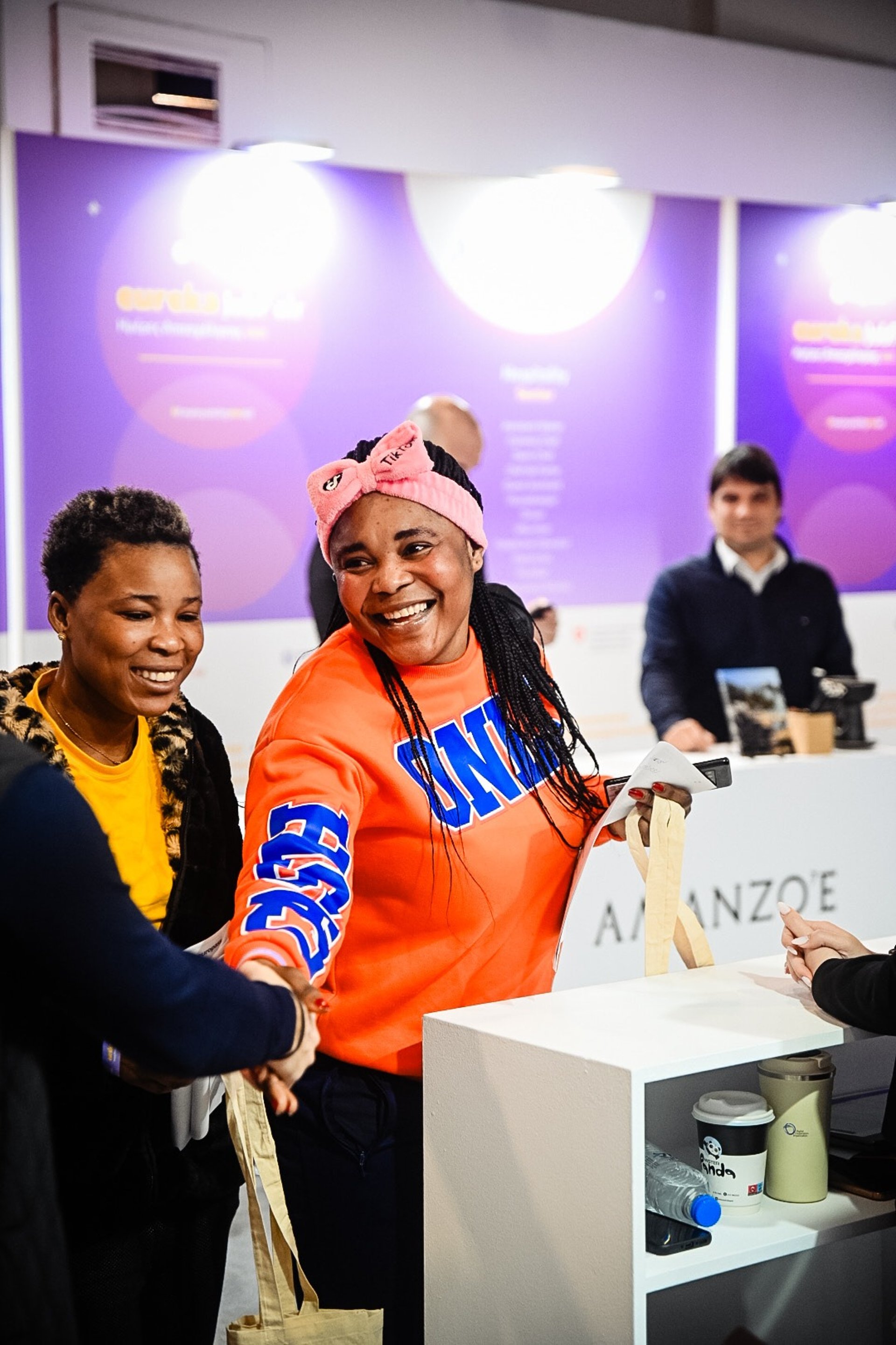 view of two persons hands