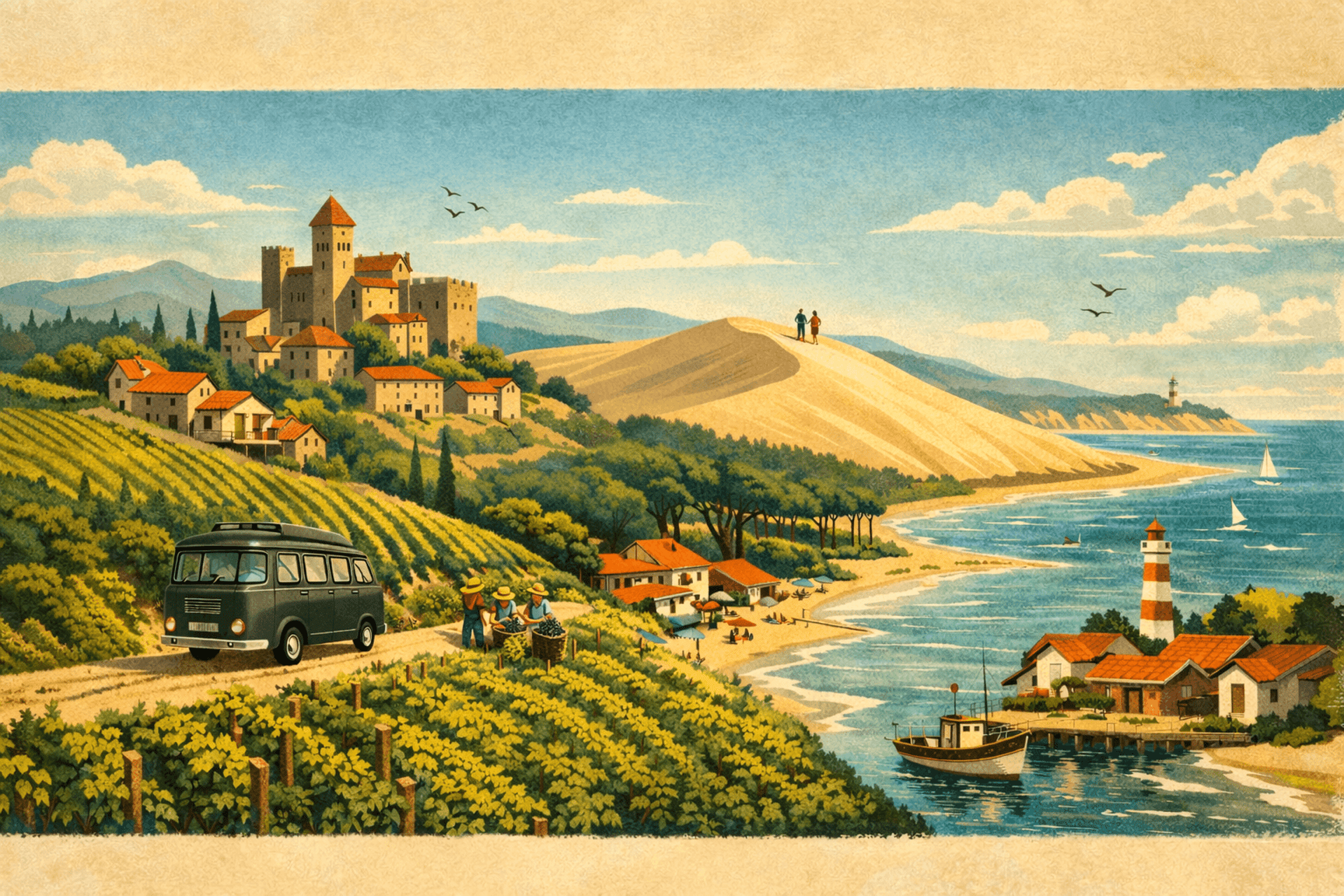 frame scenery south west of France