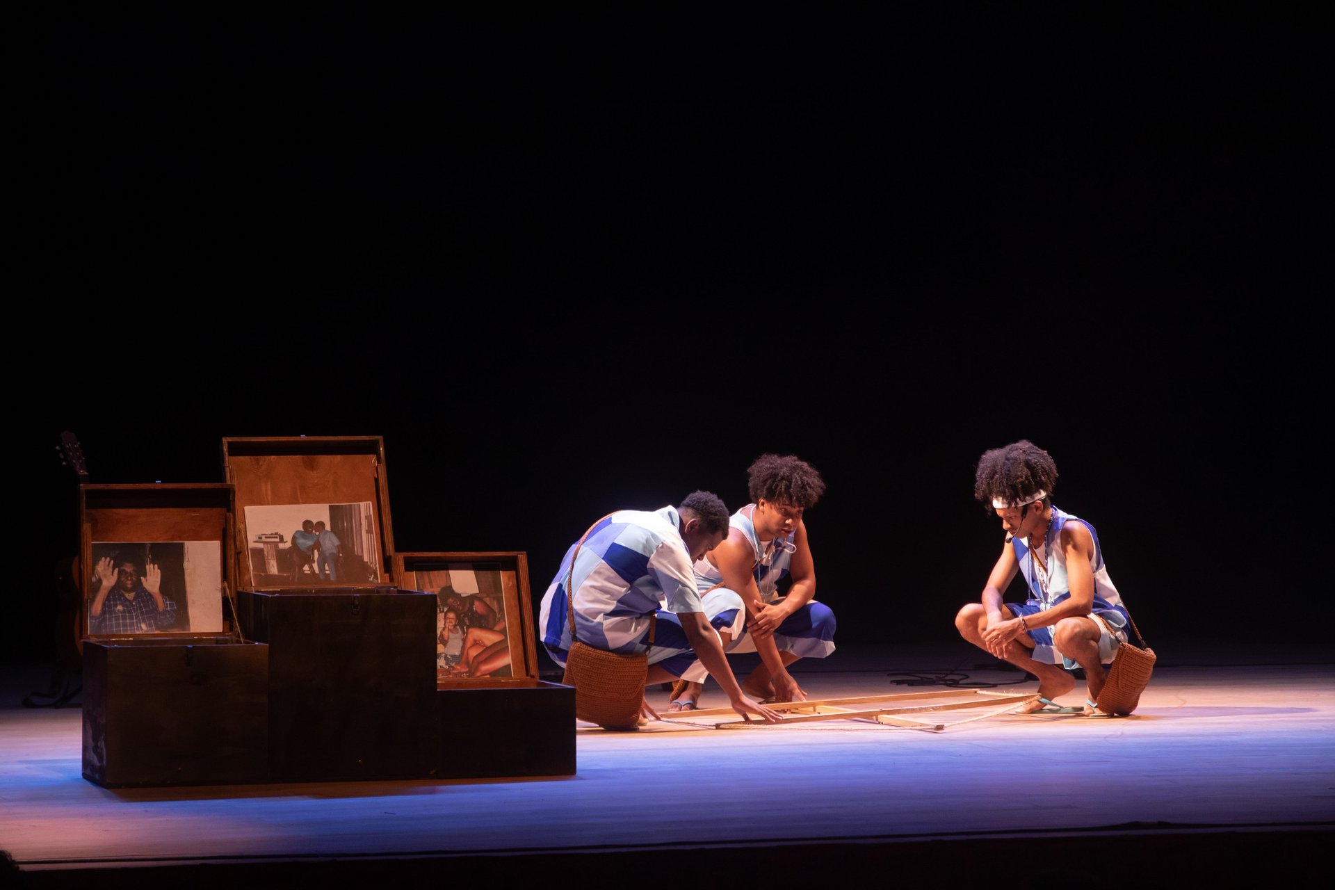 an abstract photo of a curved building with a blue sky in the background