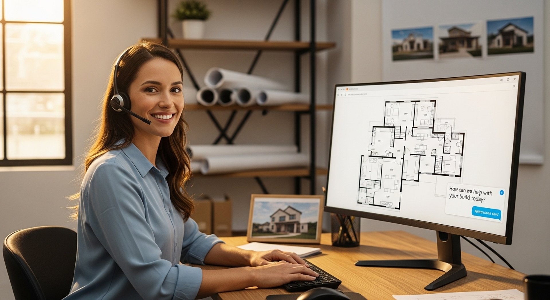 an abstract photo of a curved building with a blue sky in the background