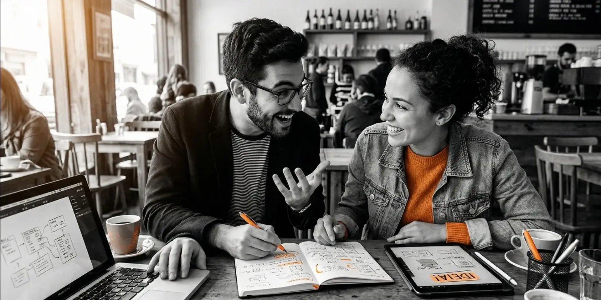 cup of coffee near MacBook Pro