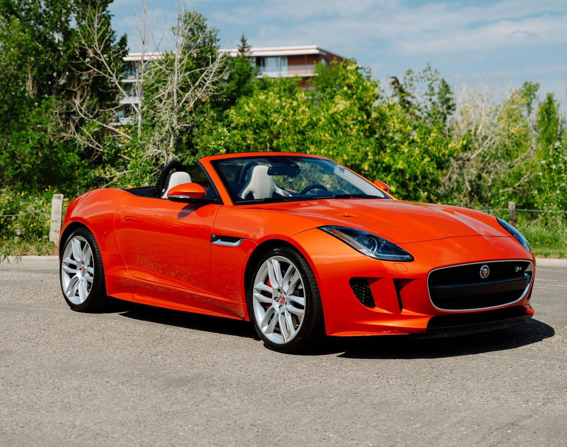 an abstract photo of a curved building with a blue sky in the background