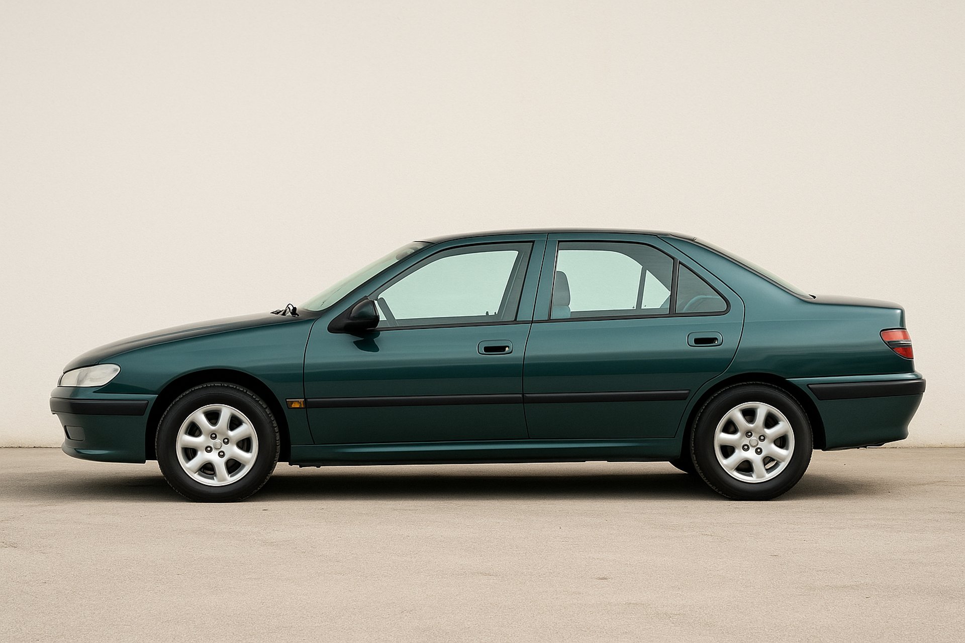 an abstract photo of a curved building with a blue sky in the background