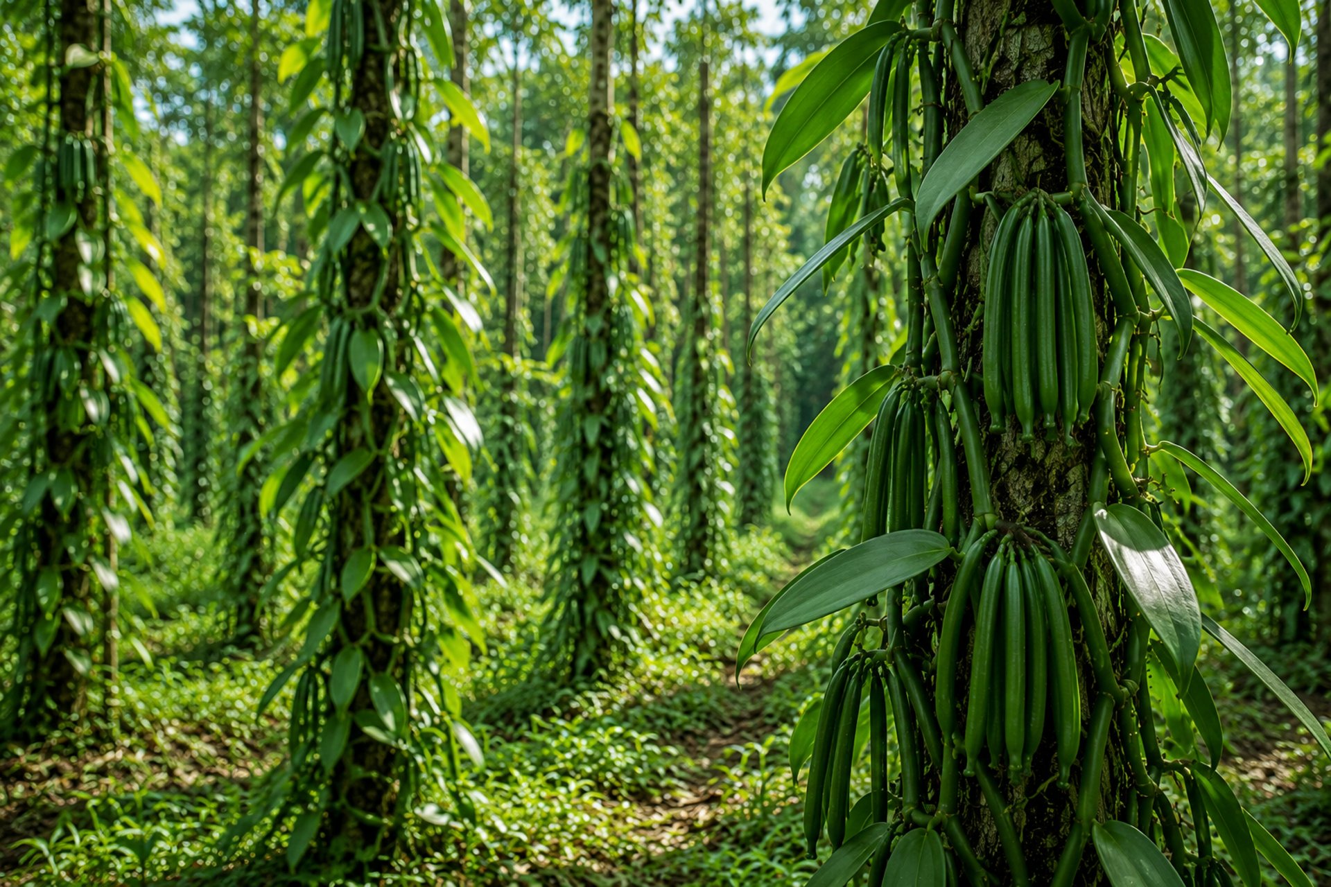 view of cut and tied leaves