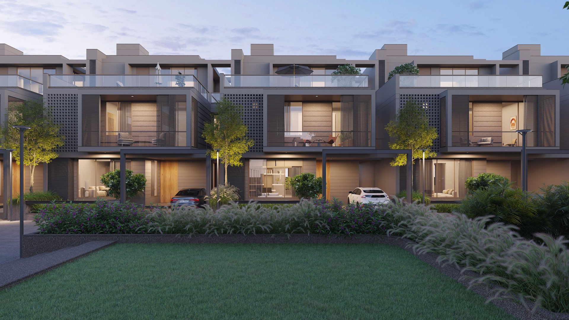 white steel chair in front round table on white rug