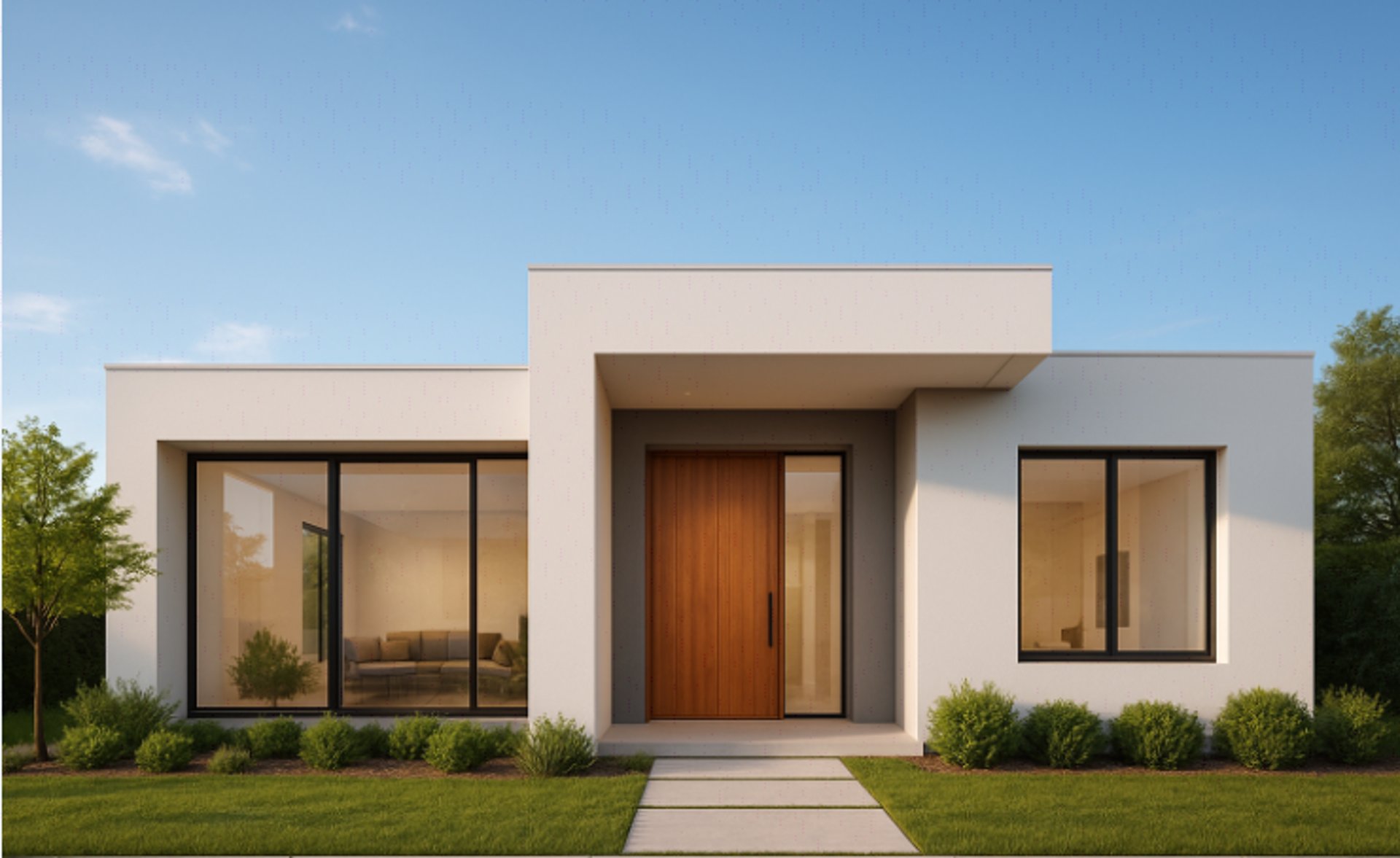 white and red wooden house miniature on brown table