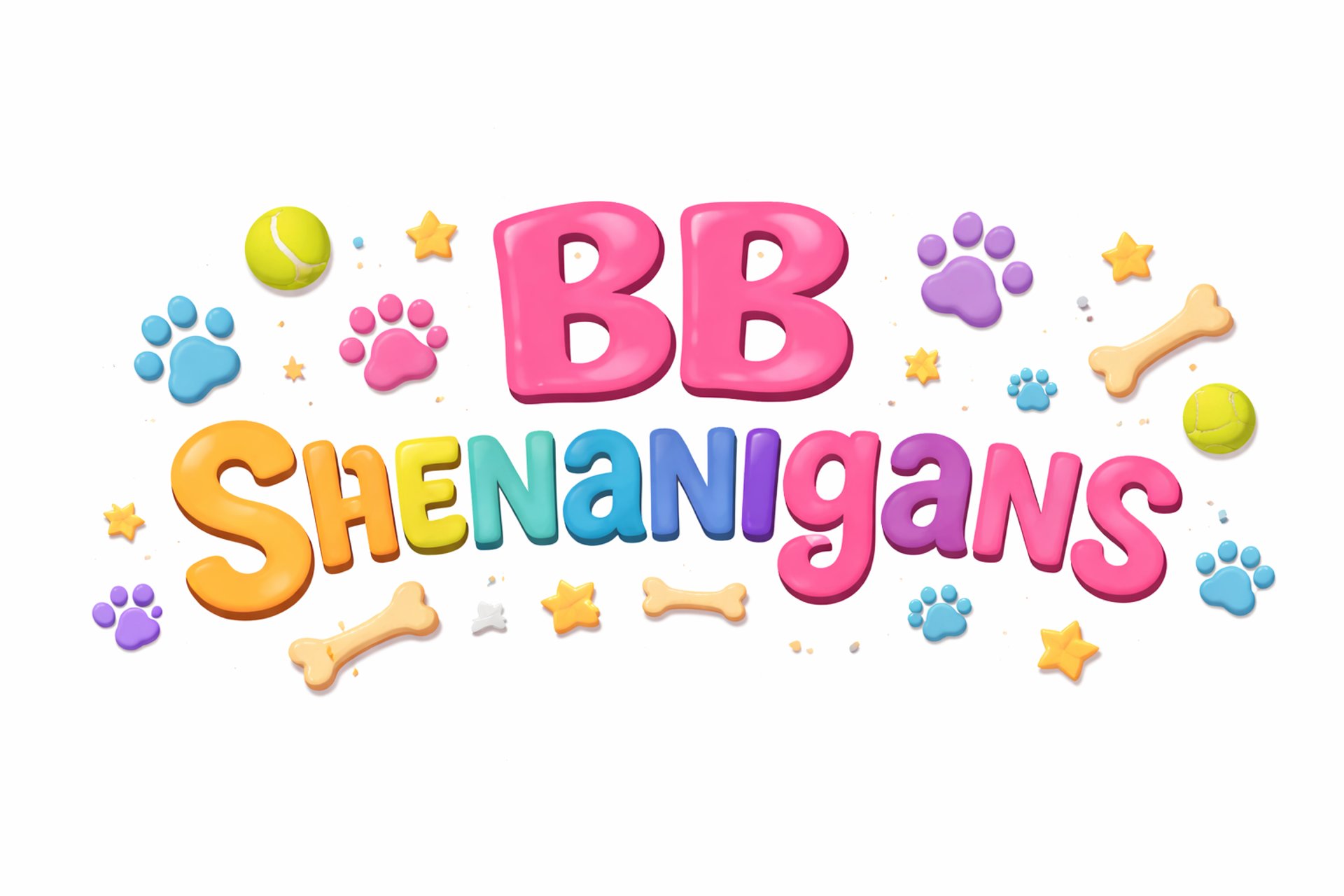 IT HAS DOG BONES , PAWS AND DOG COLLAR 