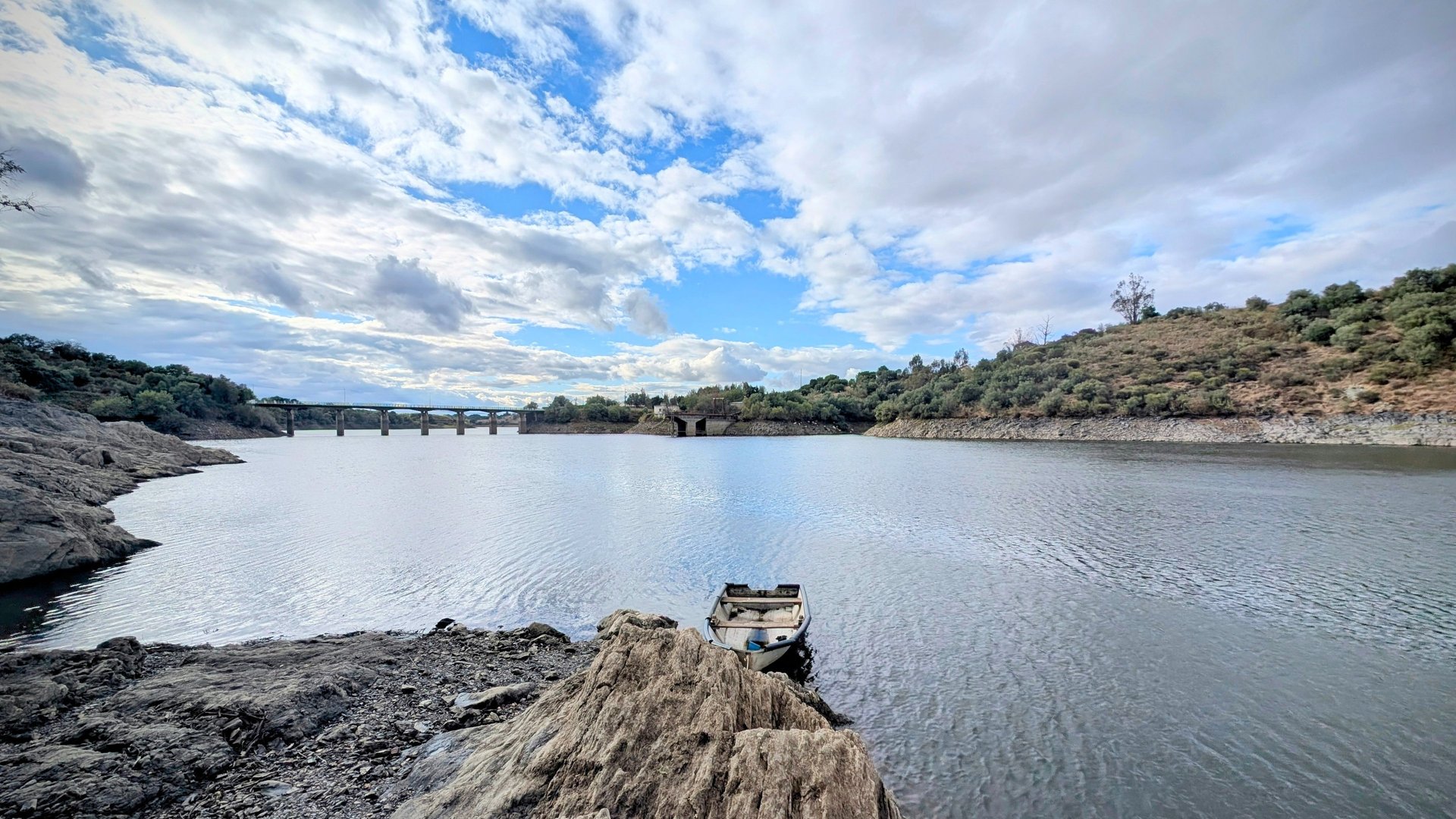 The Albufeira do Maranhão reservoir in Avis, Portugal