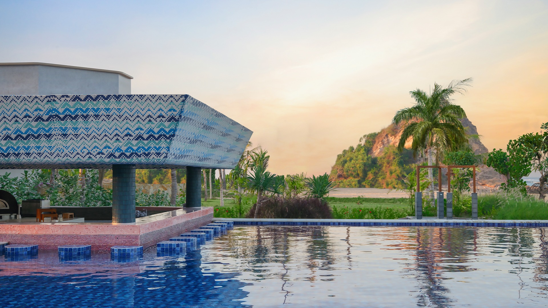 black blue and yellow textile