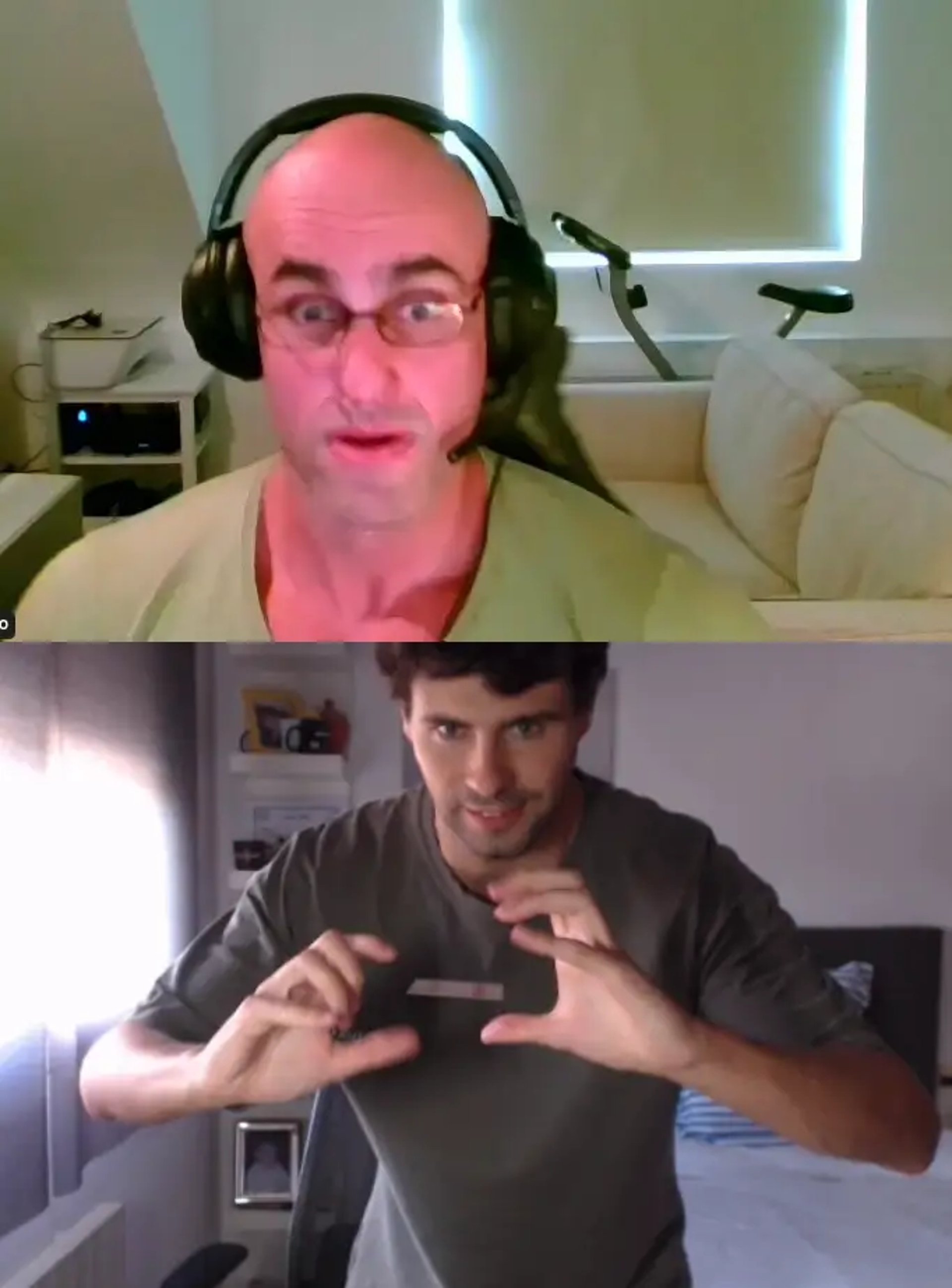 an abstract photo of a curved building with a blue sky in the background