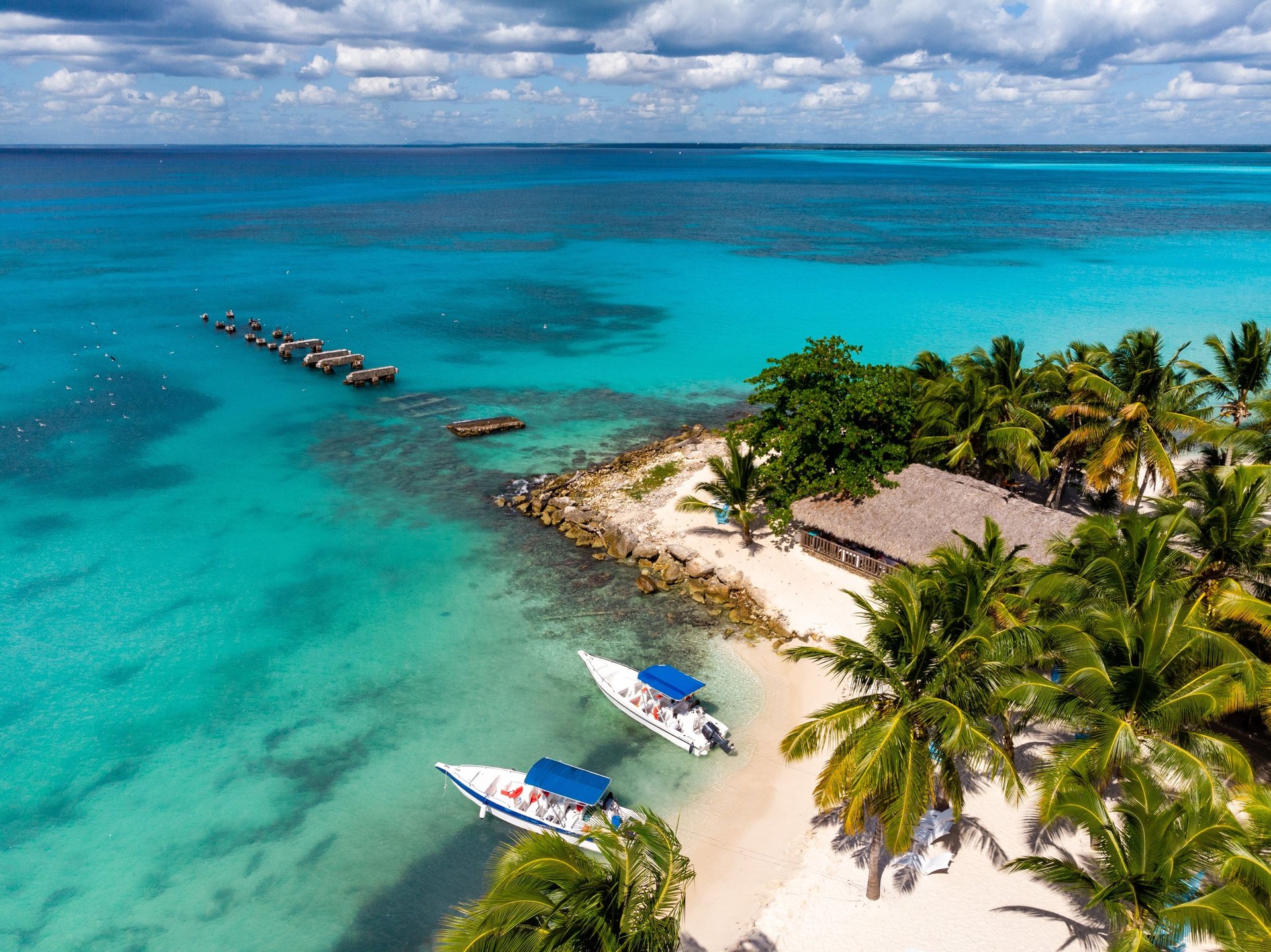 aerial view of bayahibe