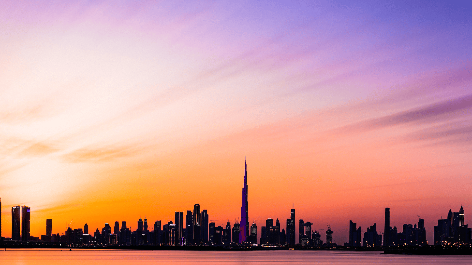 city buildings during sunset