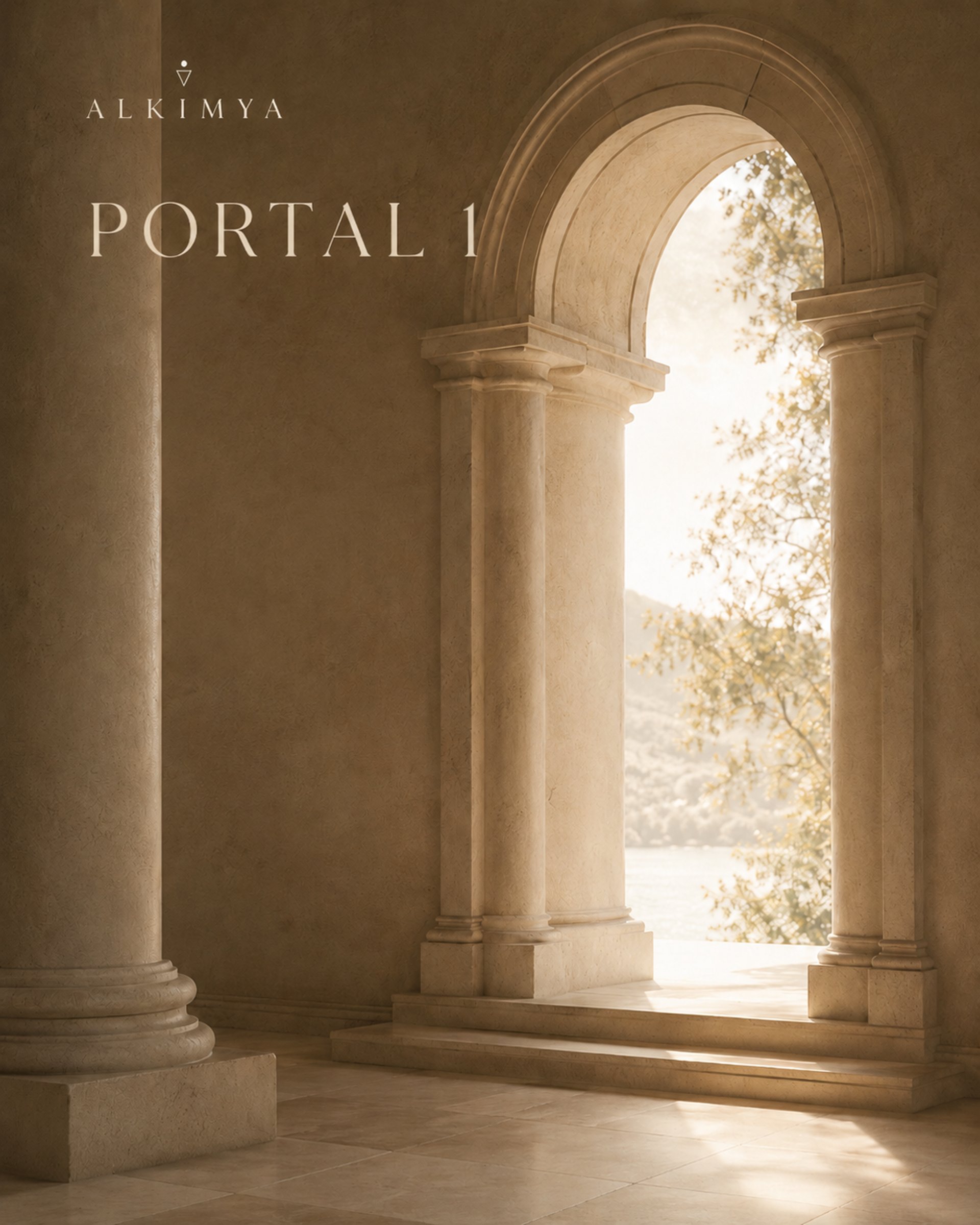a building with pillars
