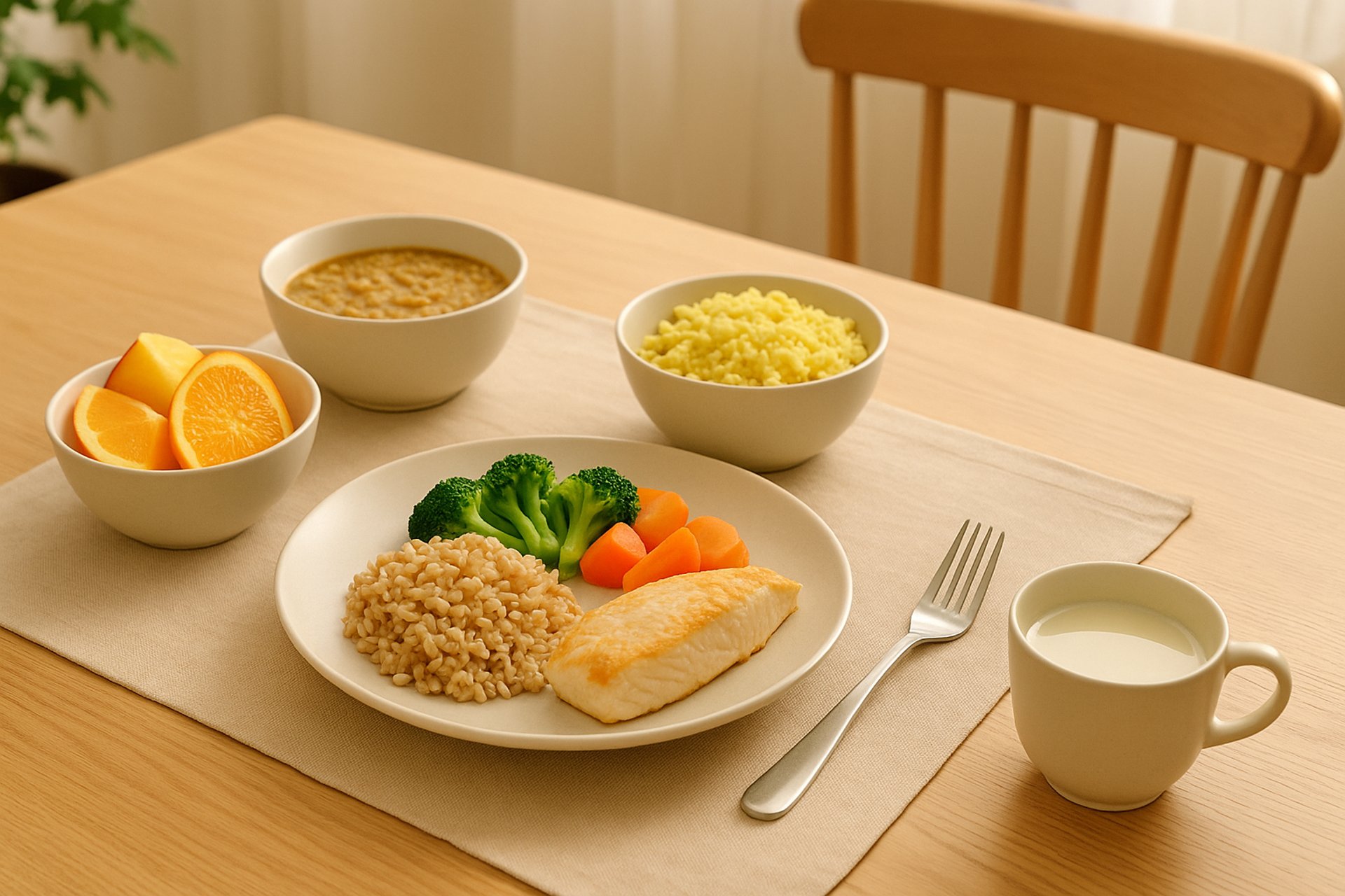 Table full of food items