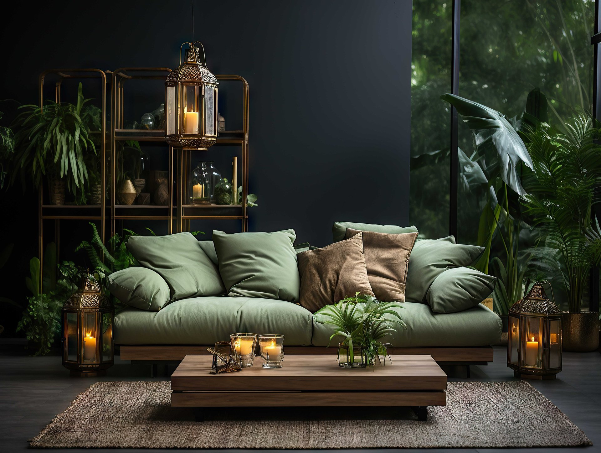 black and brown leather padded tub sofa