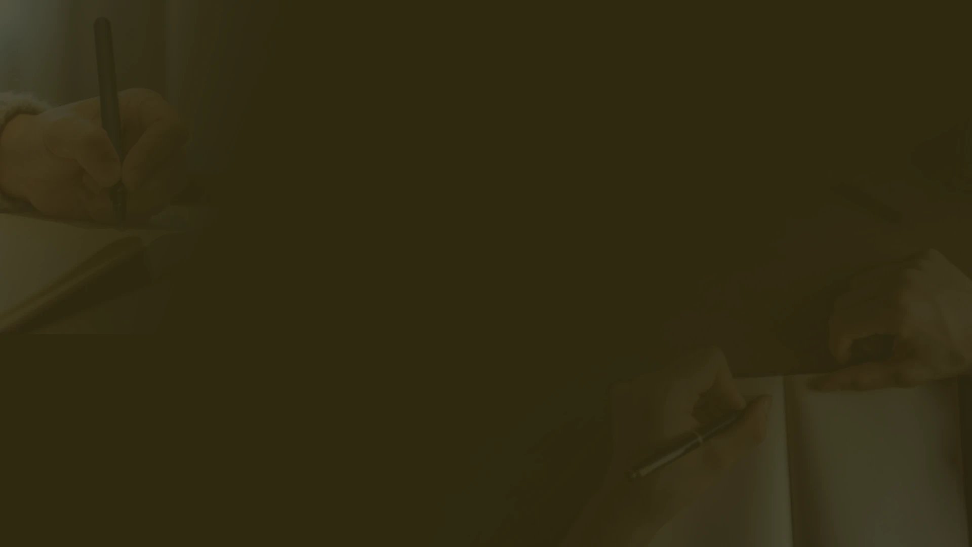 Two hands hold pens, writing in notebooks against a vibrant orange background featuring the Novellae Awards logo.