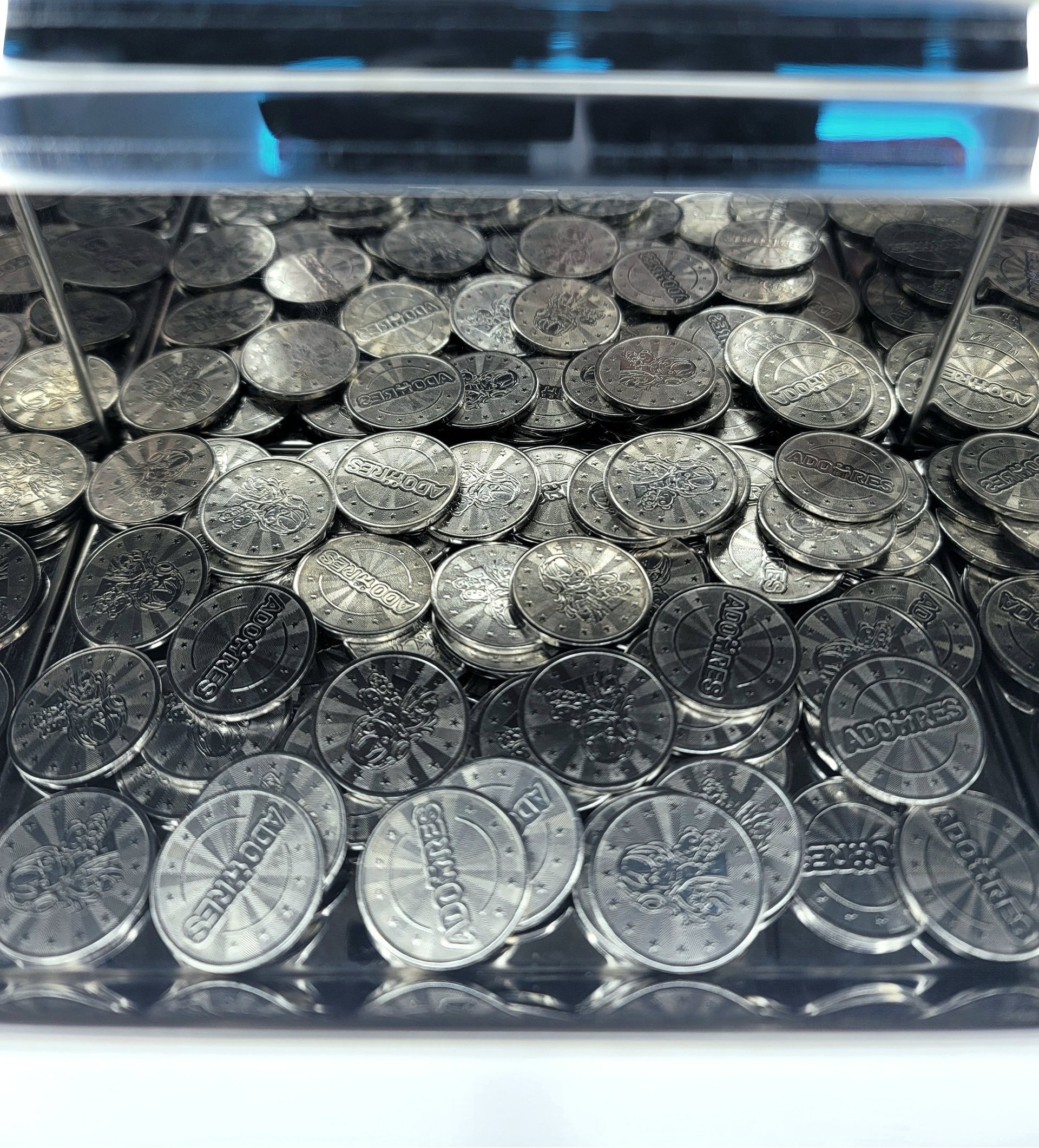 an abstract photo of a curved building with a blue sky in the background