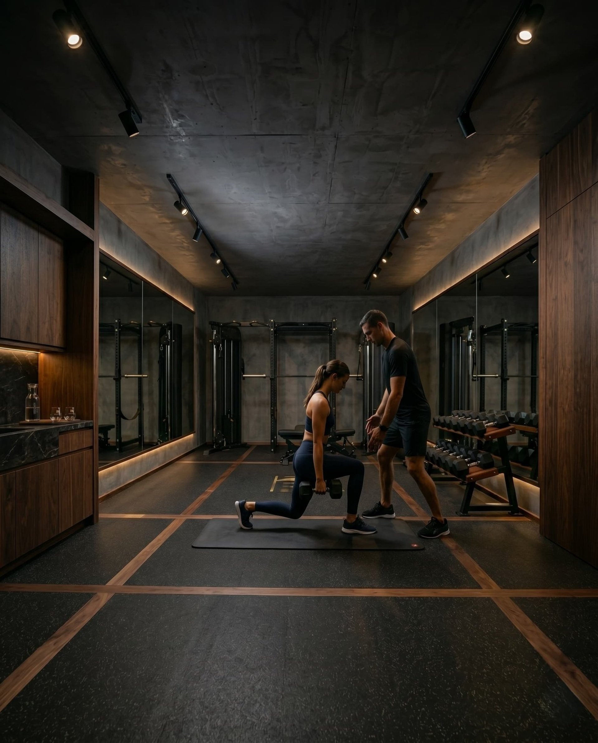 two person inside gym exercising